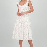 Vestido maxi estampado flores