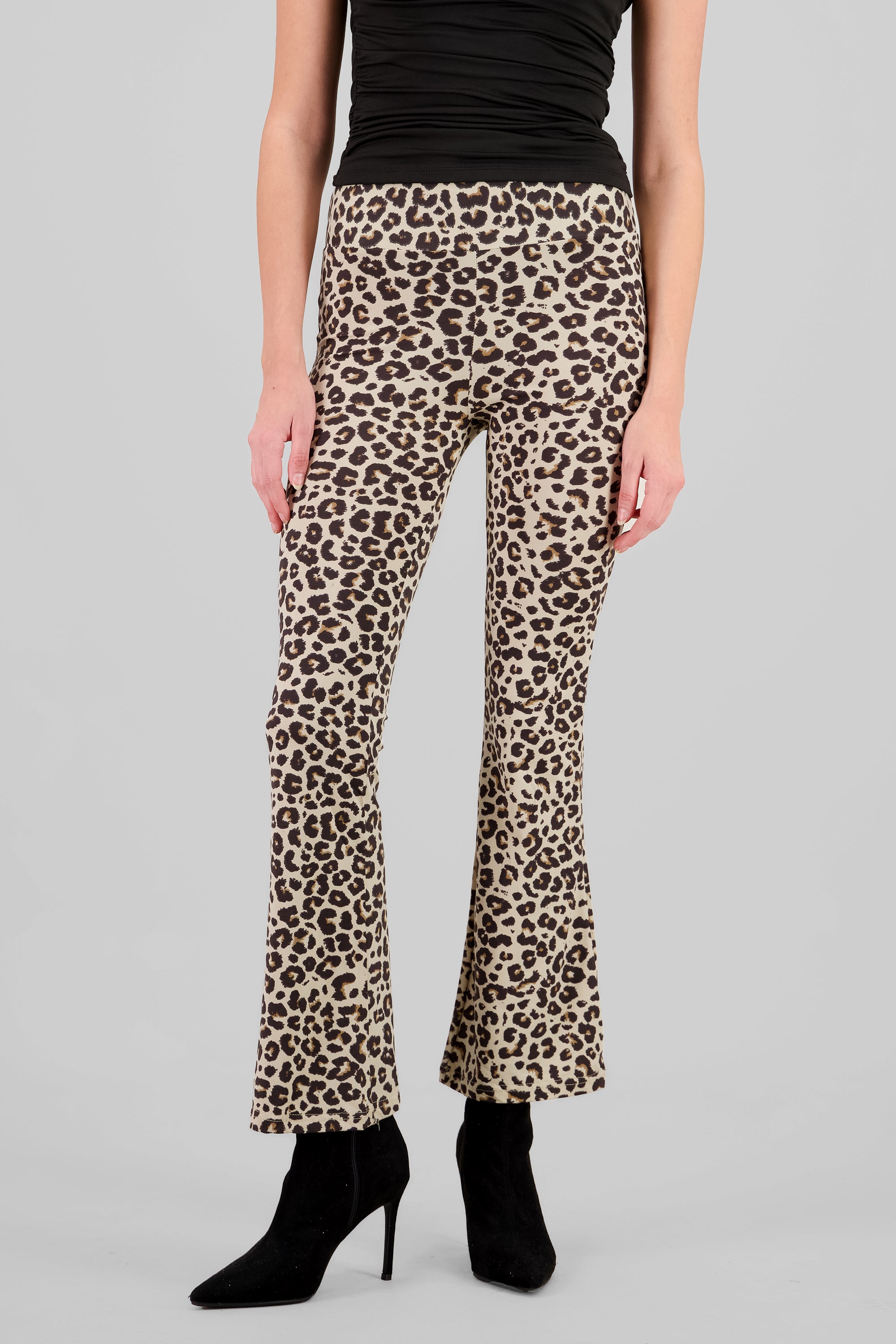 Leggins leopardo pretina ancha CAFE COMBO