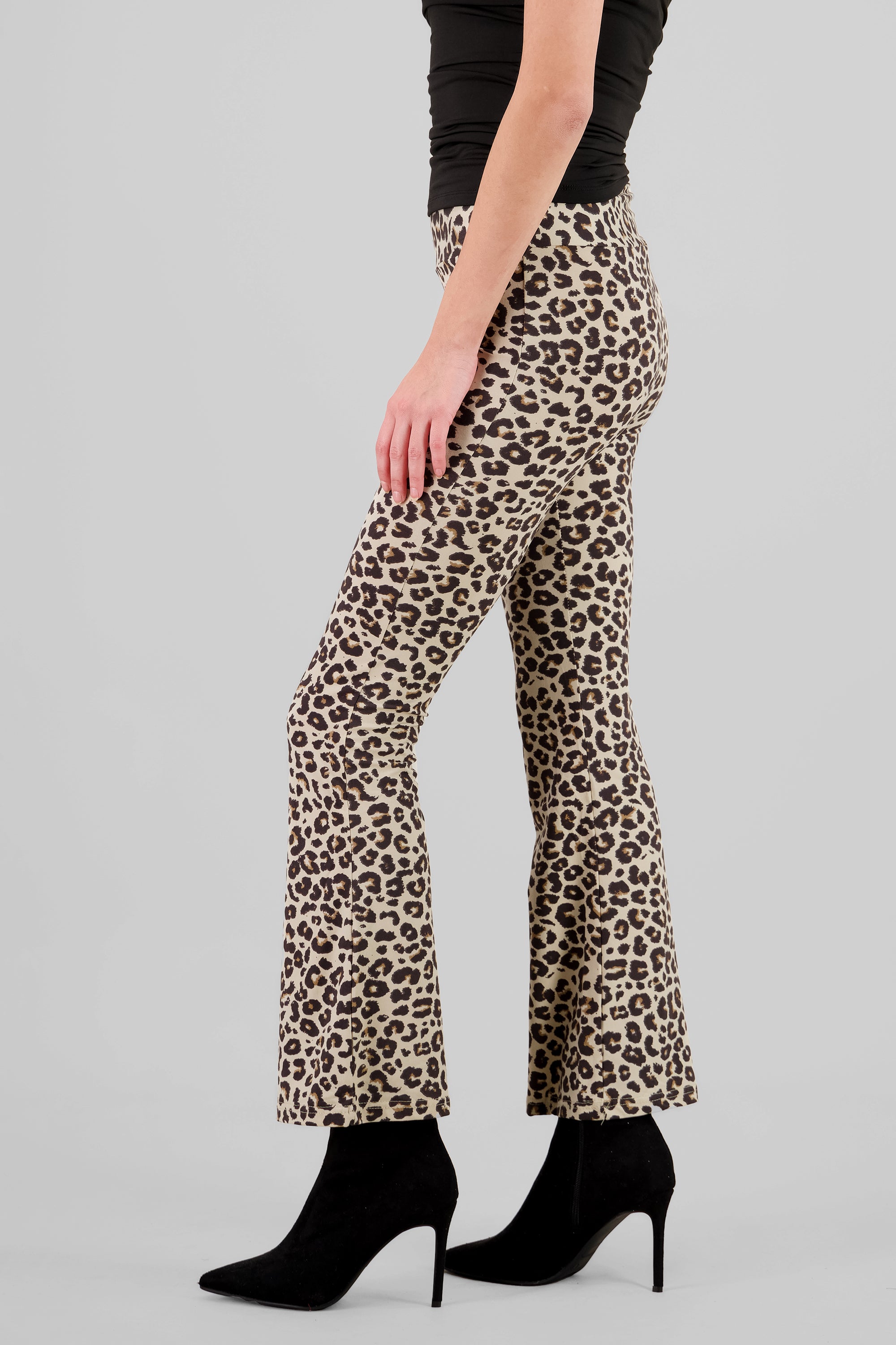 Leggins leopardo pretina ancha CAFE COMBO