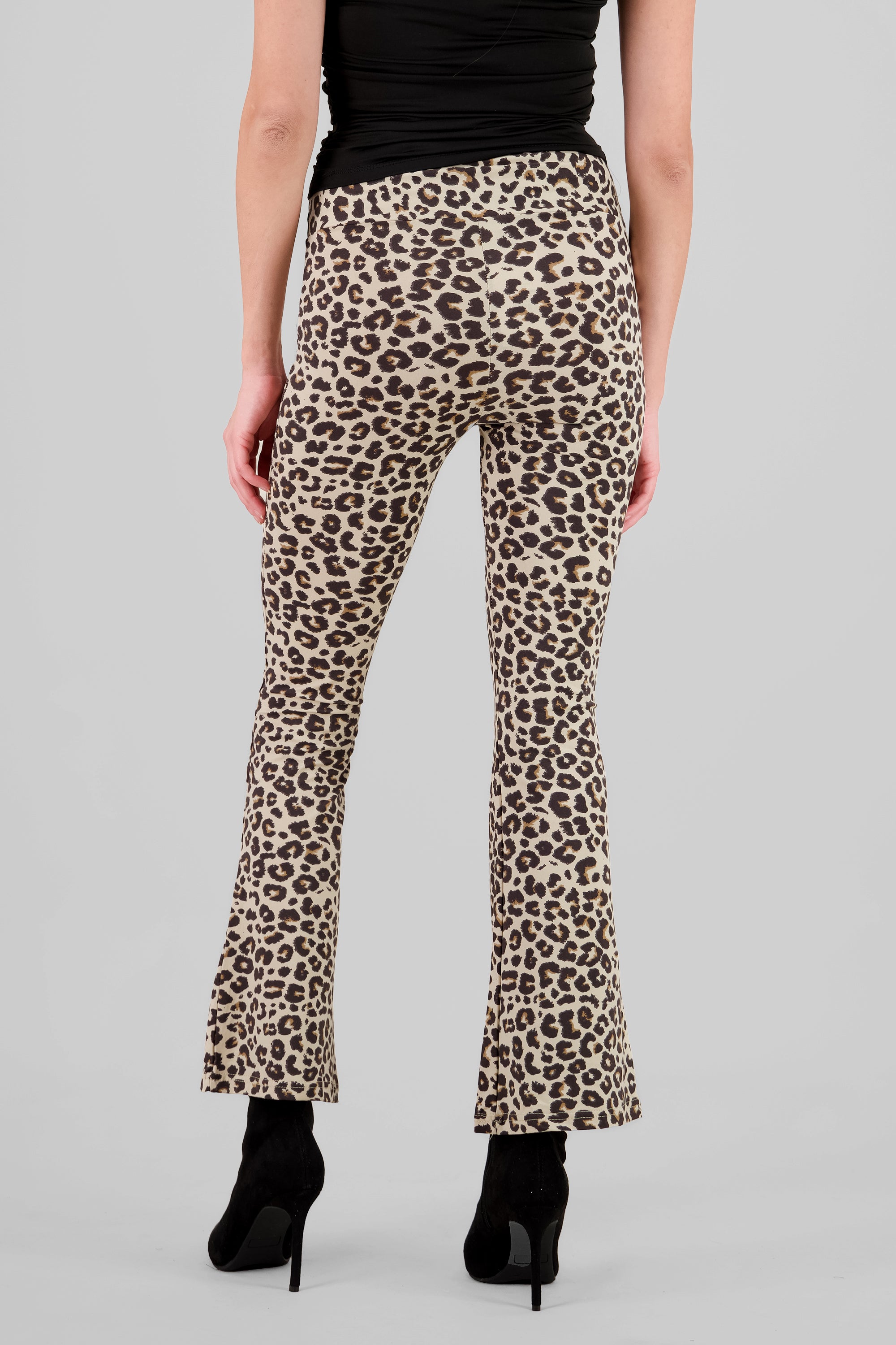 Leggins leopardo pretina ancha CAFE COMBO