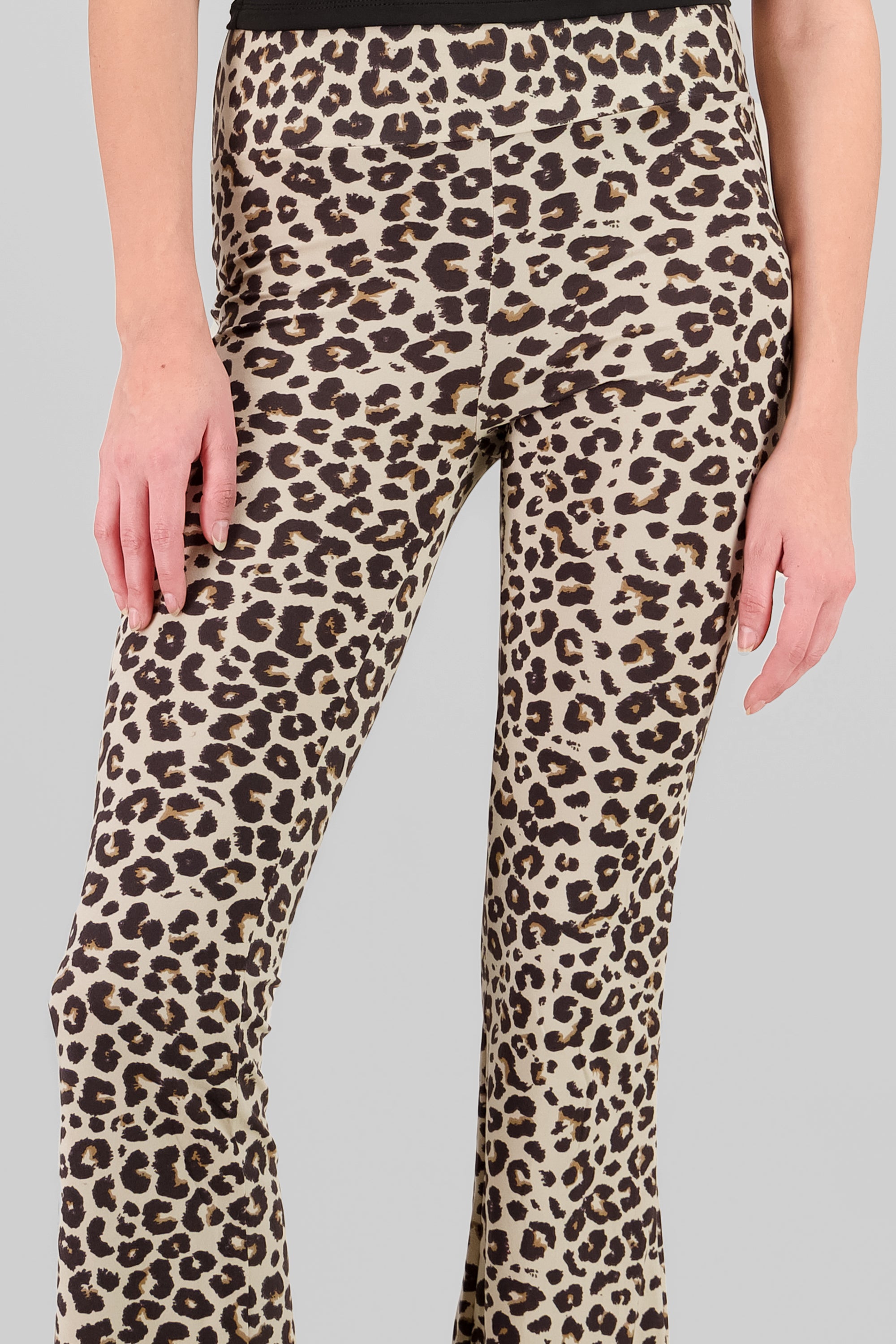 Leggins leopardo pretina ancha CAFE COMBO