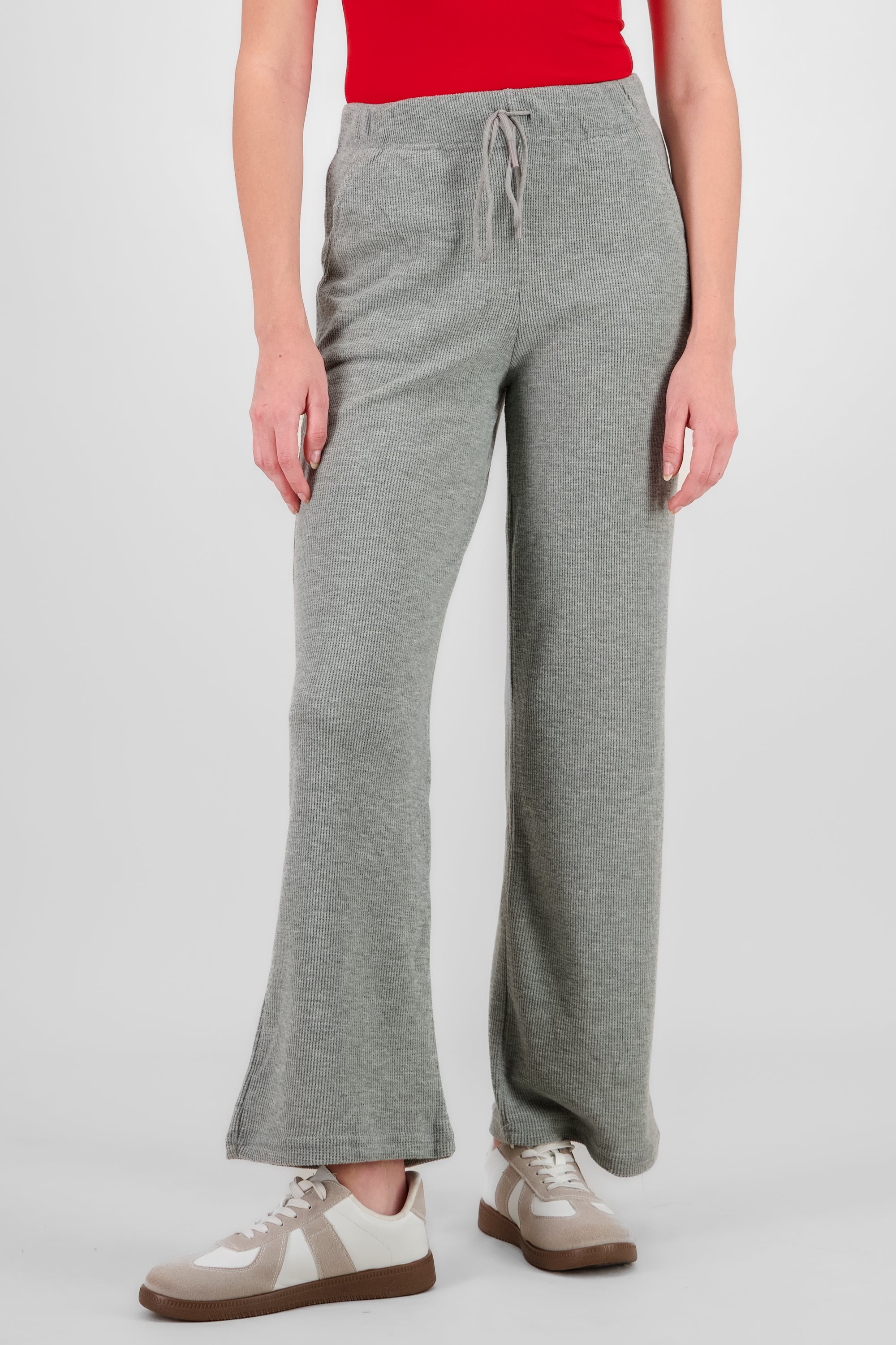 Pantalon tejido amplio GRIS