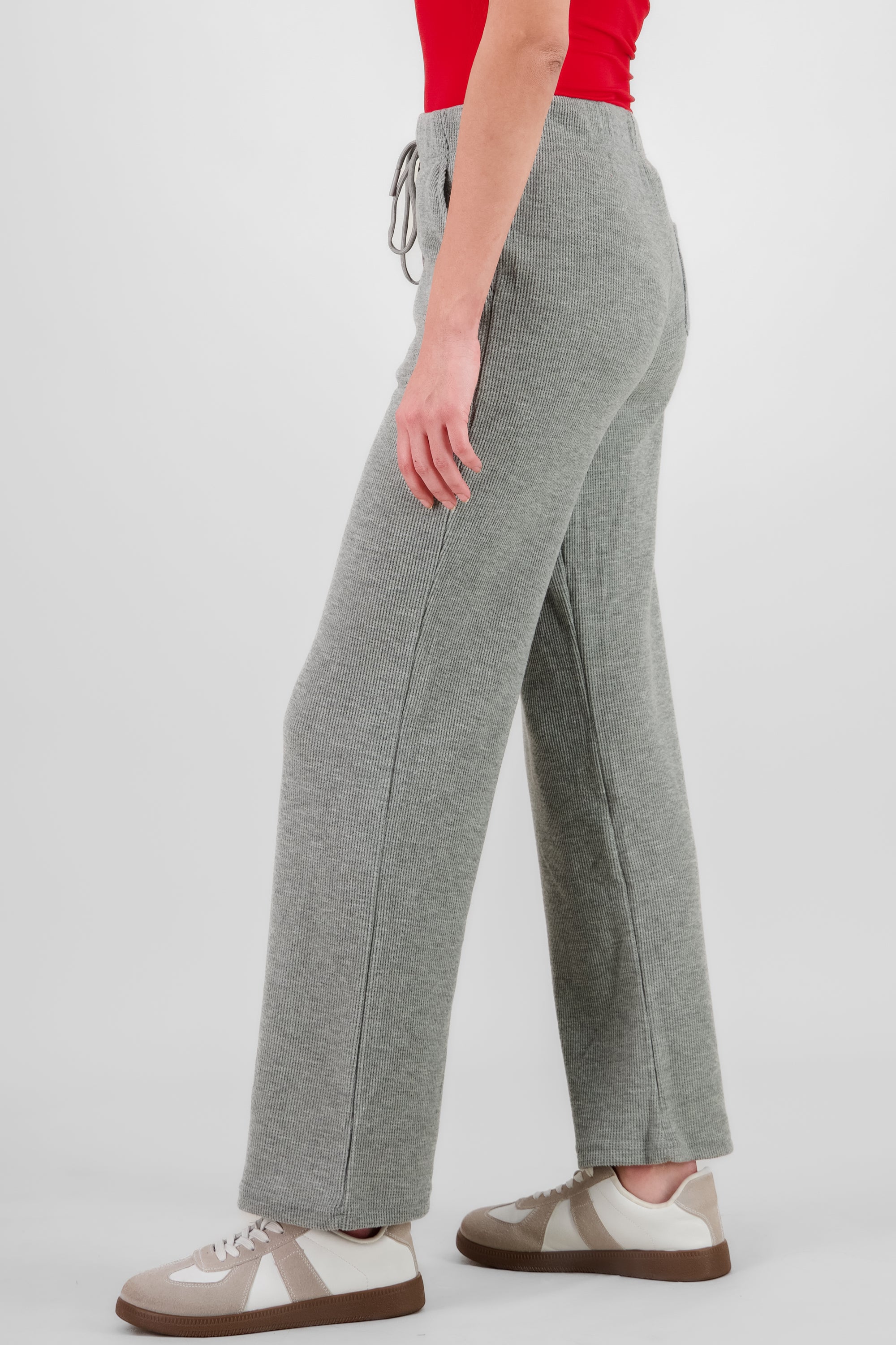 Pantalon tejido amplio GRIS