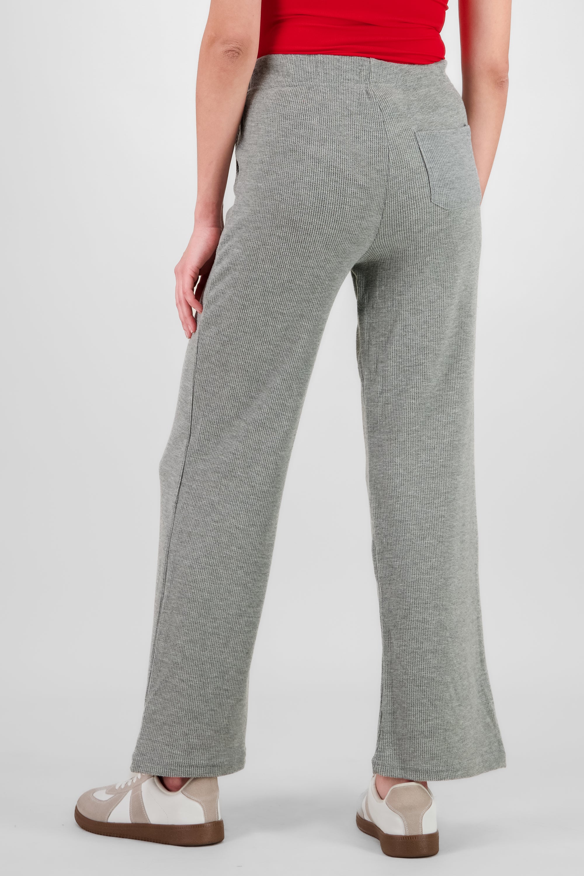 Pantalon tejido amplio GRIS