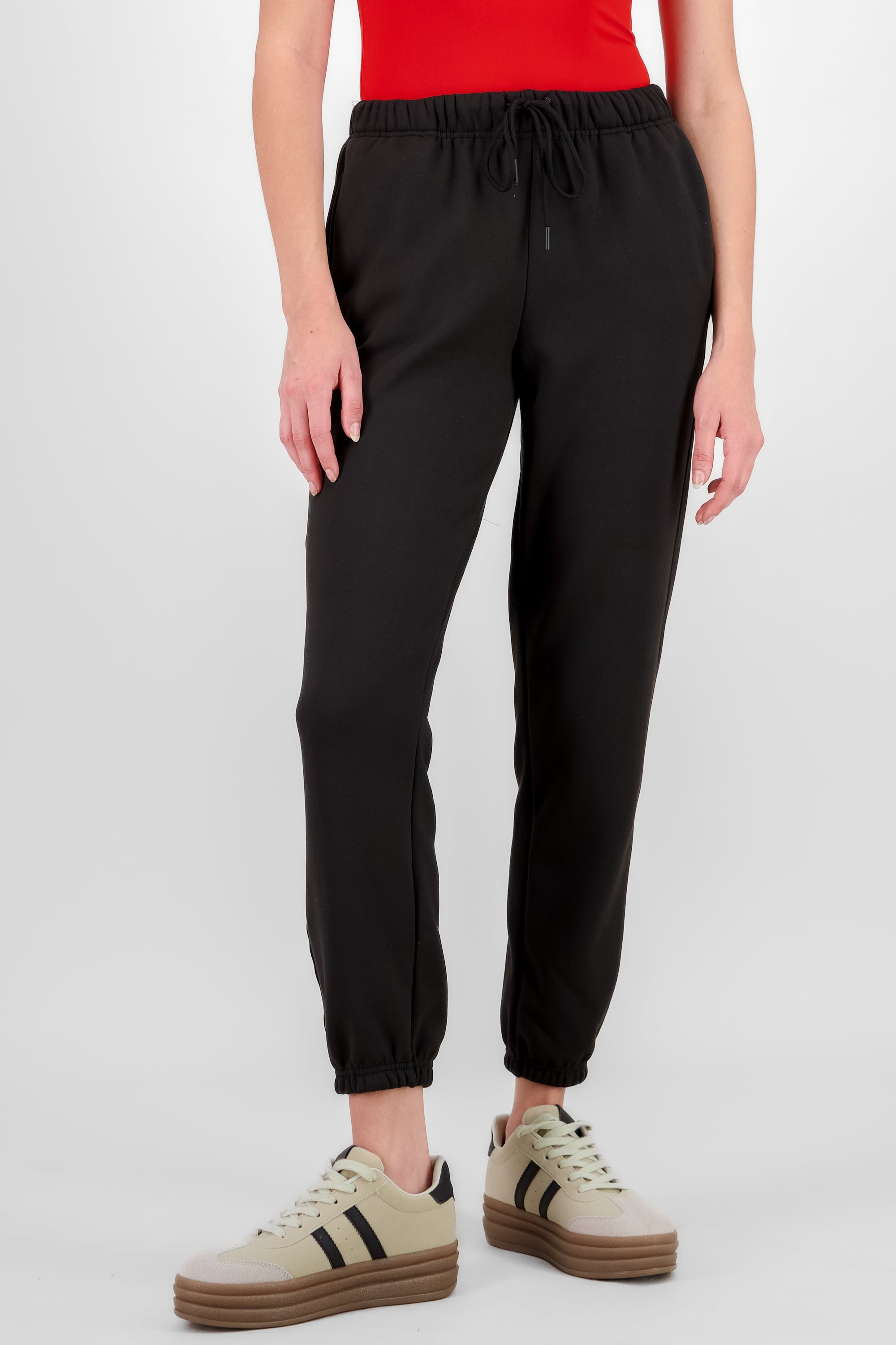 Pantalon jogger liso polar NEGRO