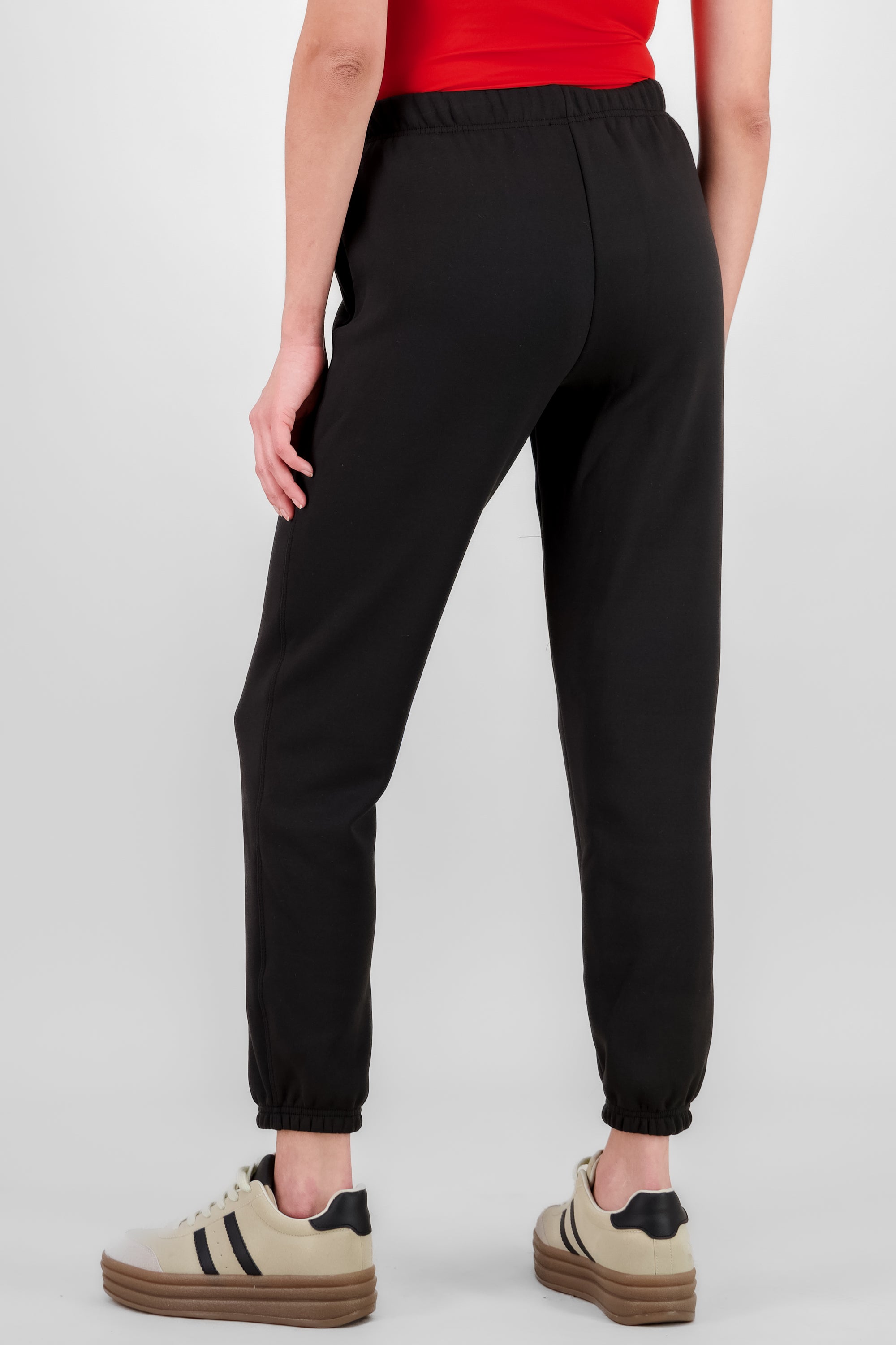 Pantalon jogger liso polar NEGRO