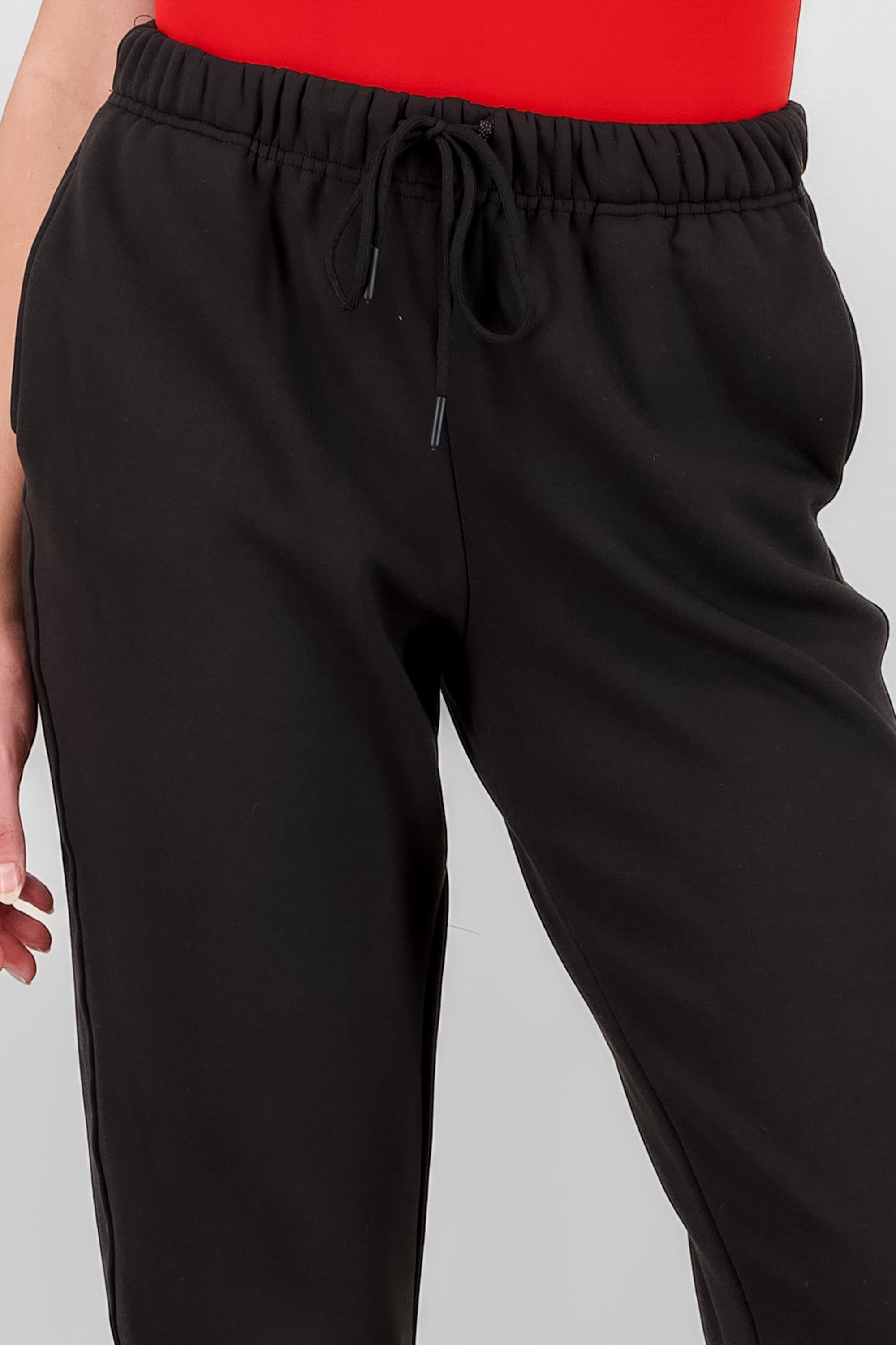 Pantalon jogger liso polar NEGRO