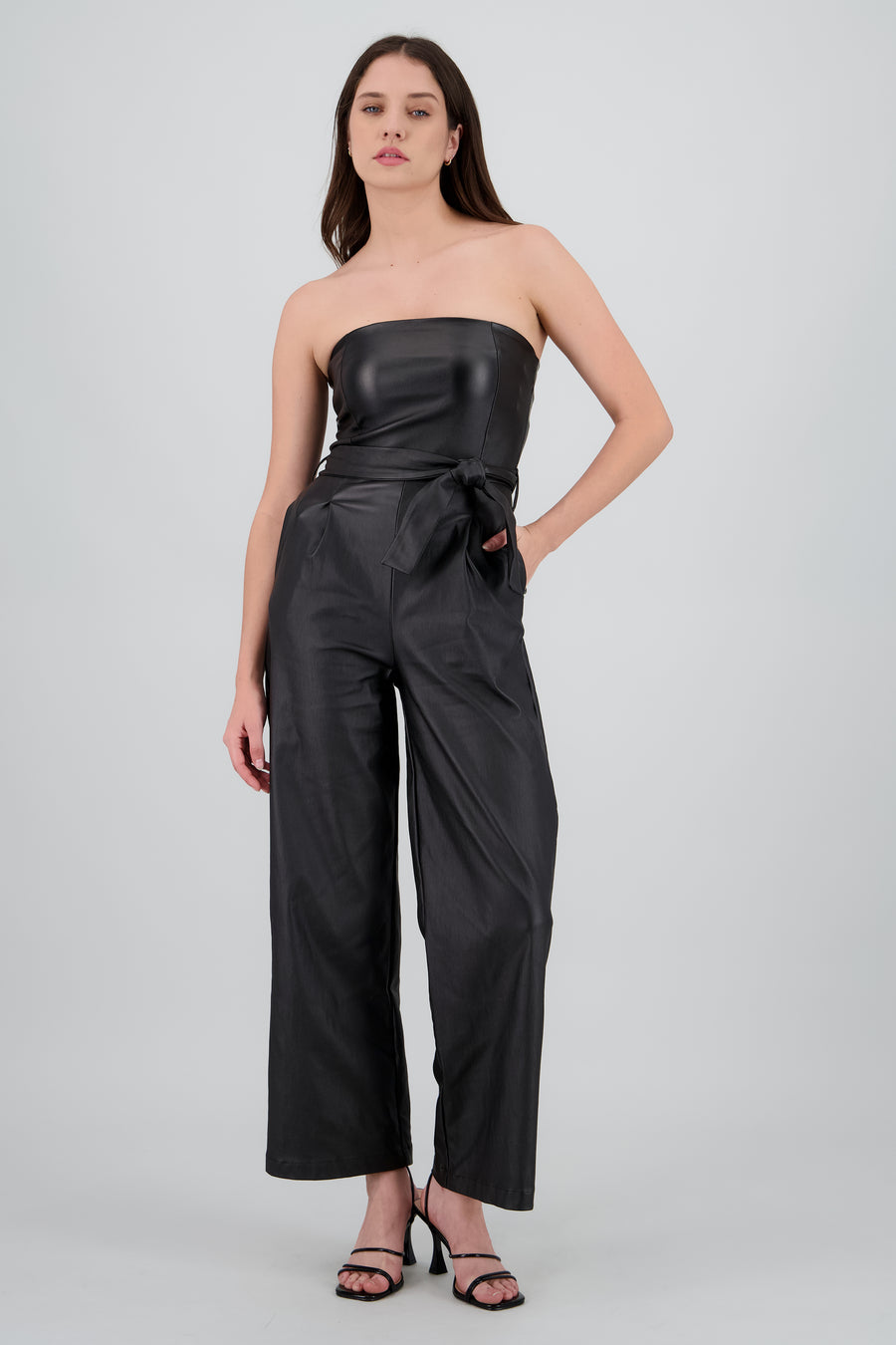 Jumpsuit pu strapples