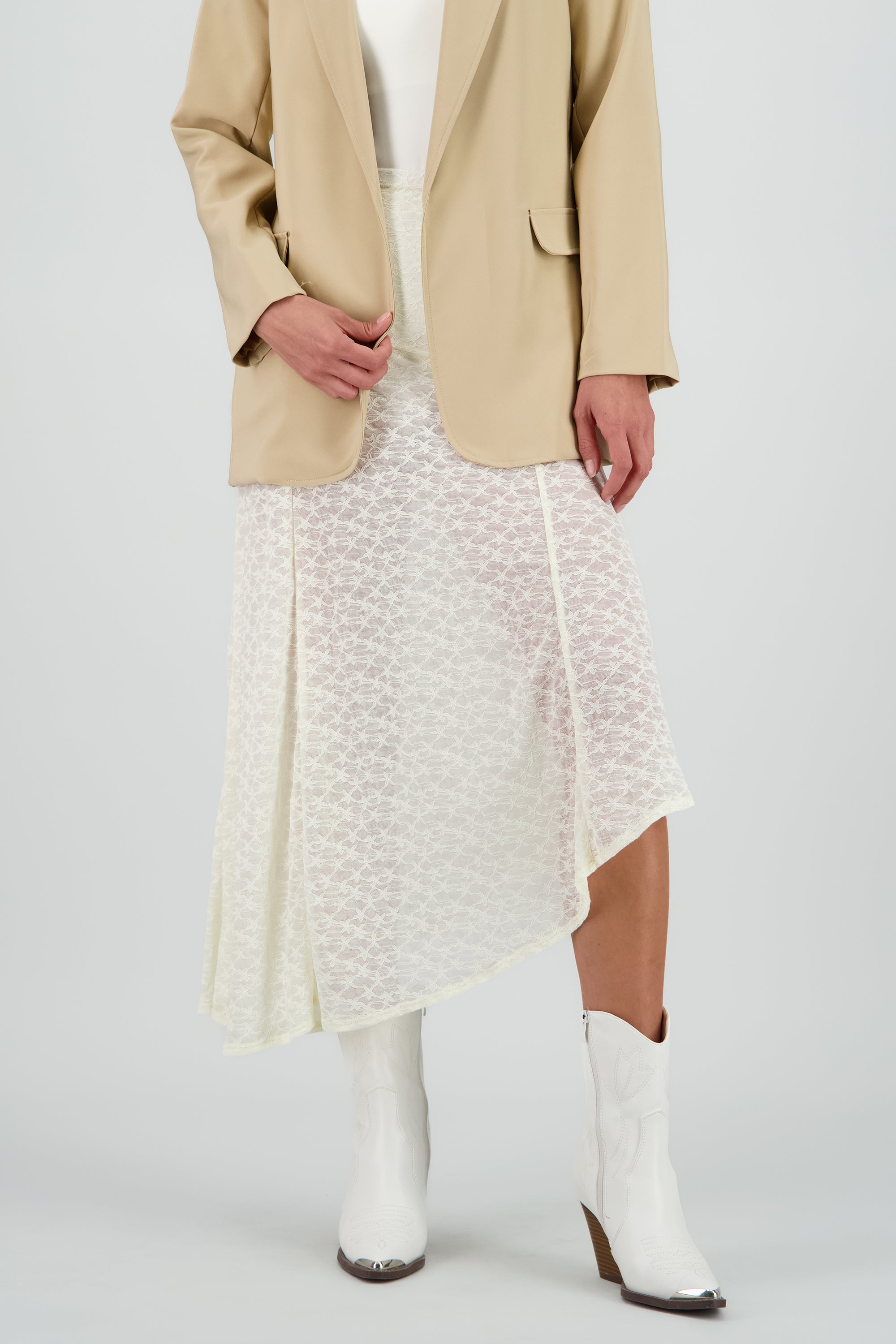 Falda encaje HUESO