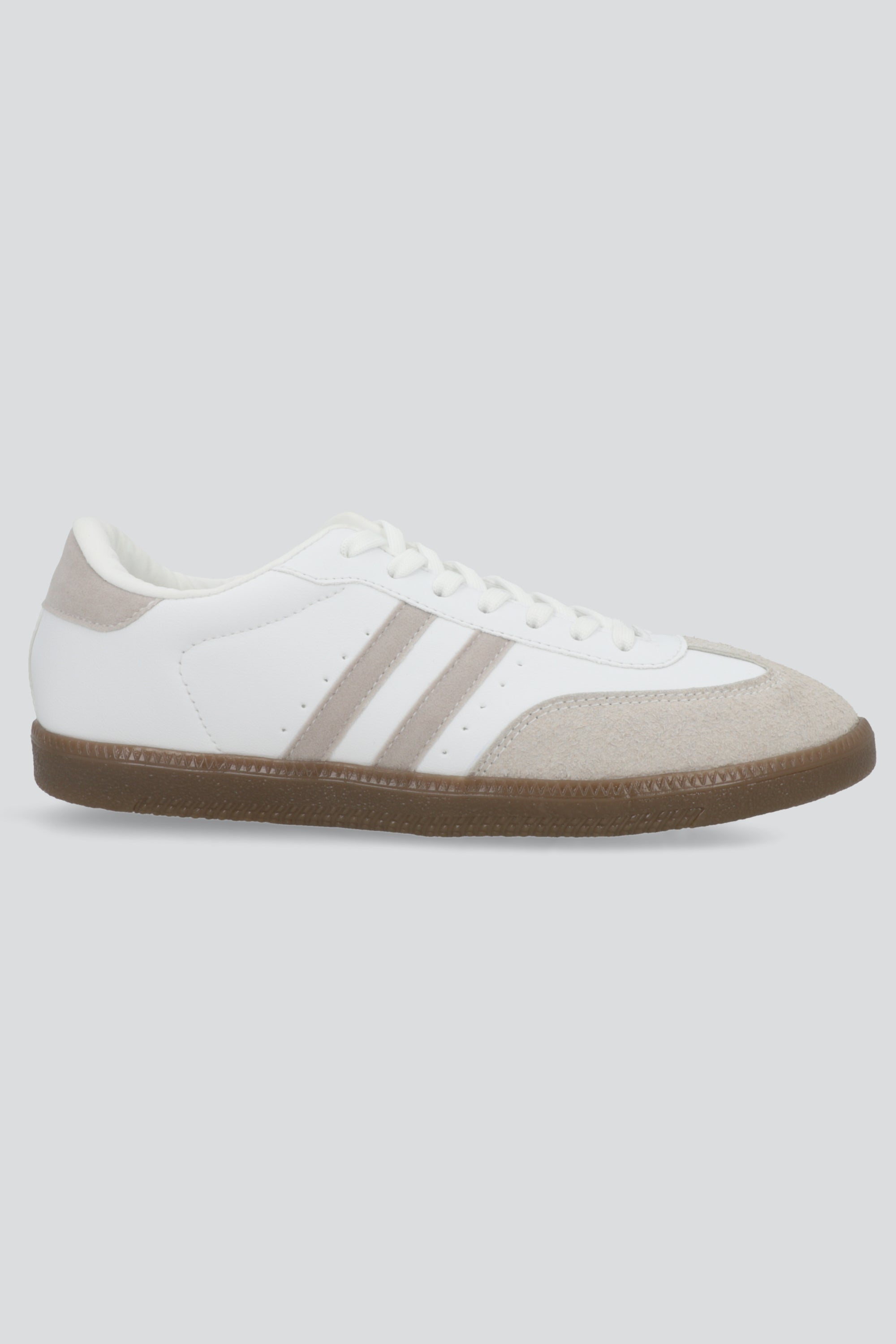 Tenis Dos Líneas Punta Durazno TAUPE