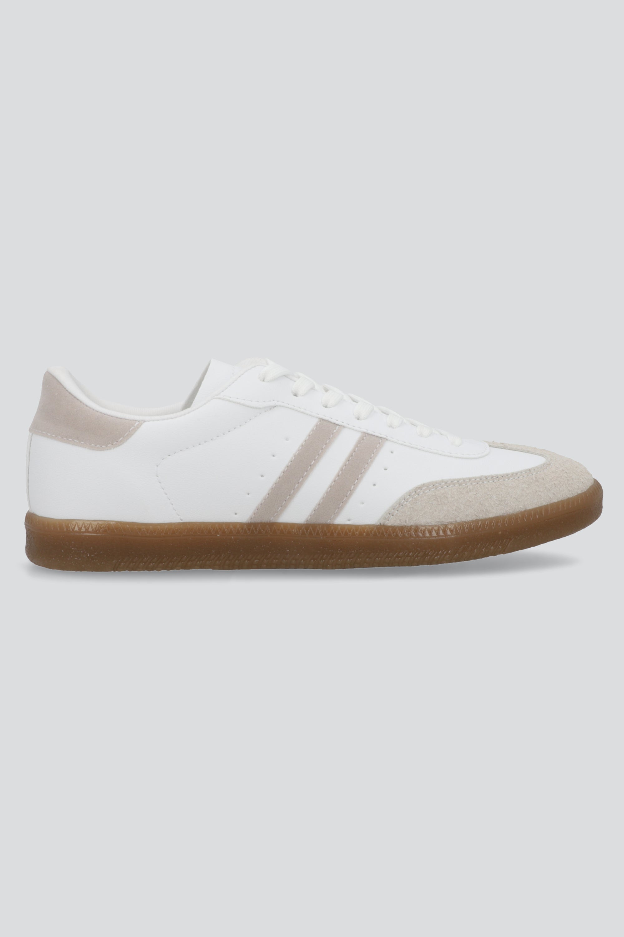 Tenis Dos Líneas Punta Durazno TAUPE