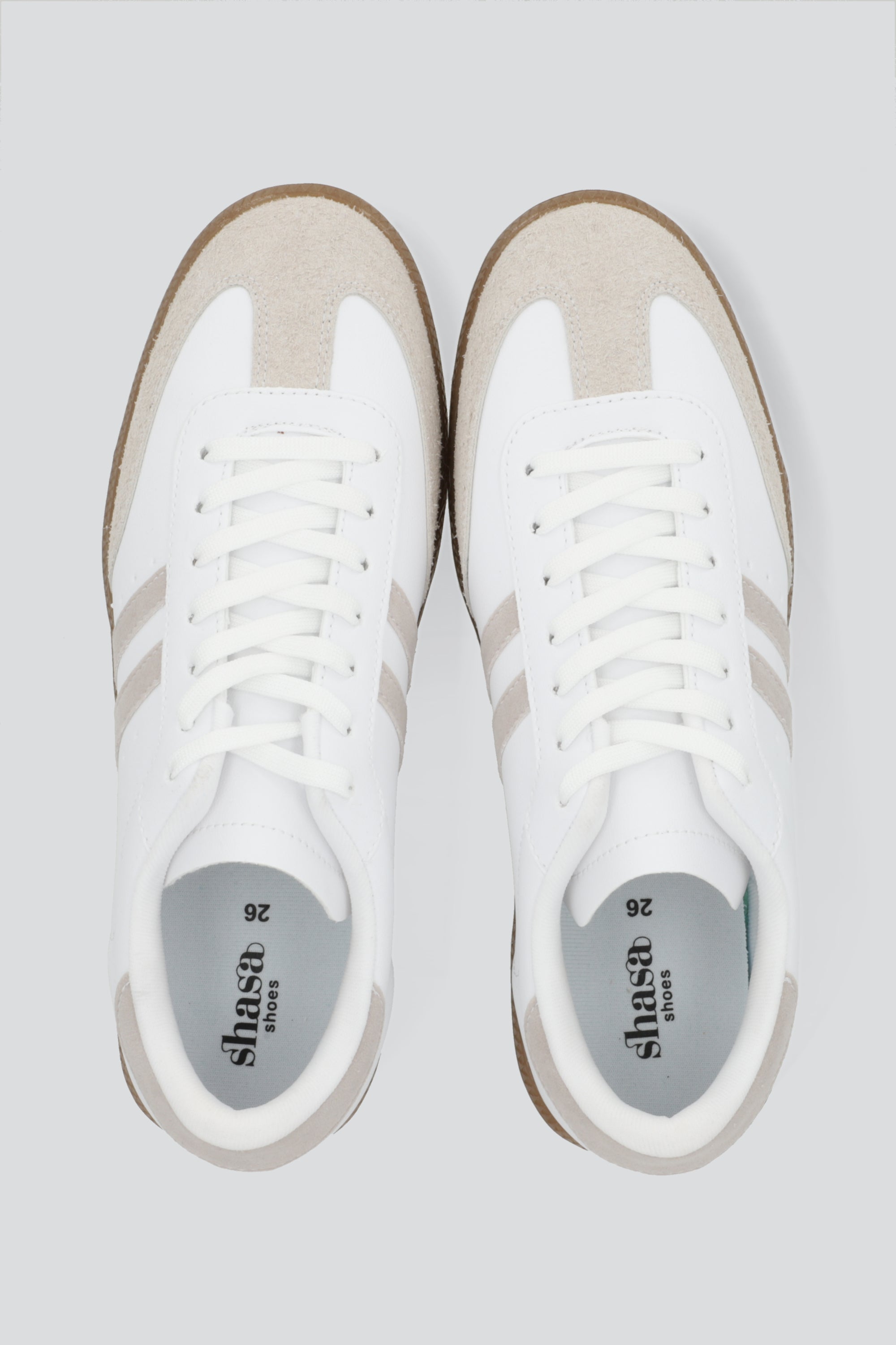 Tenis Dos Líneas Punta Durazno TAUPE