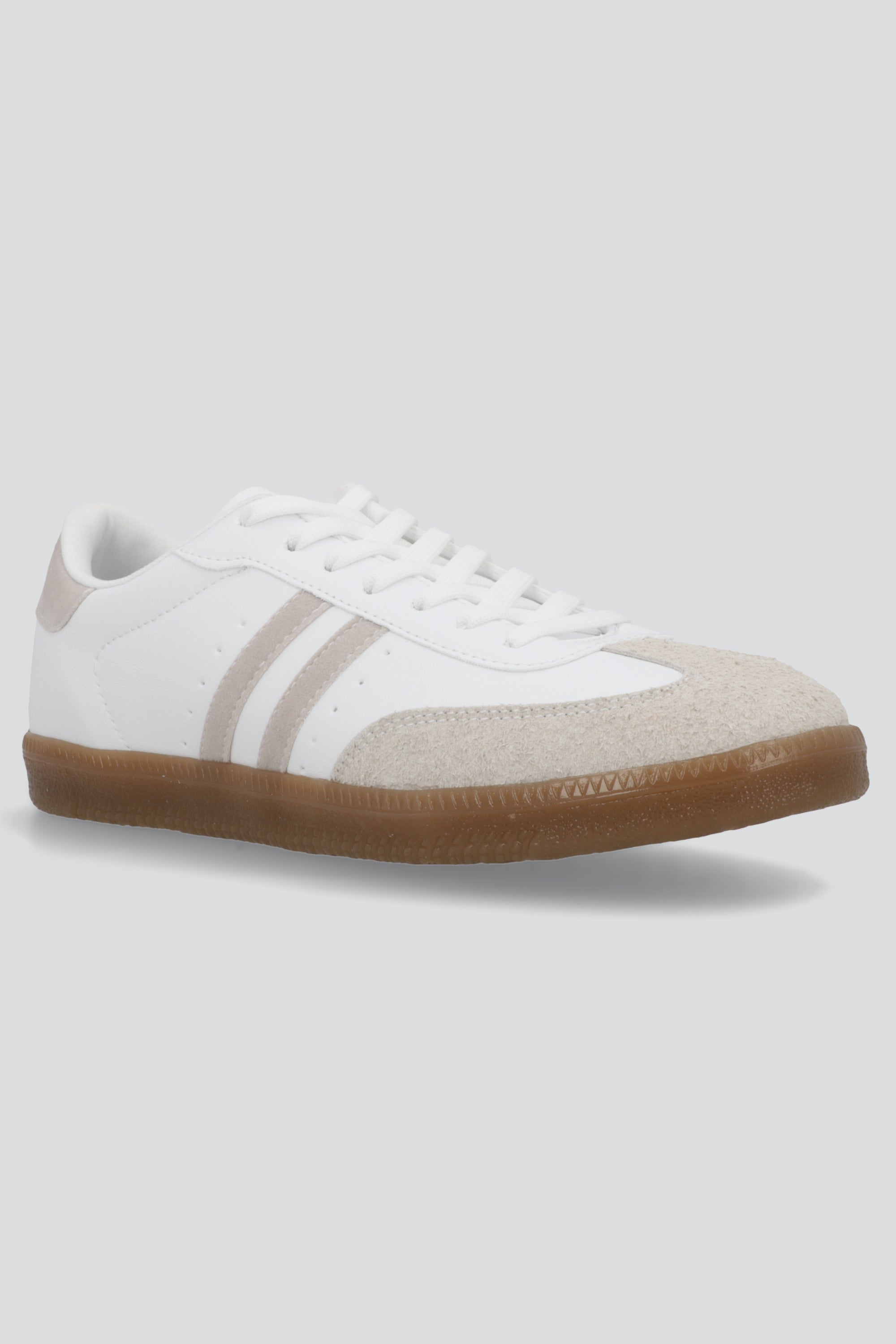 Tenis Dos Líneas Punta Durazno TAUPE