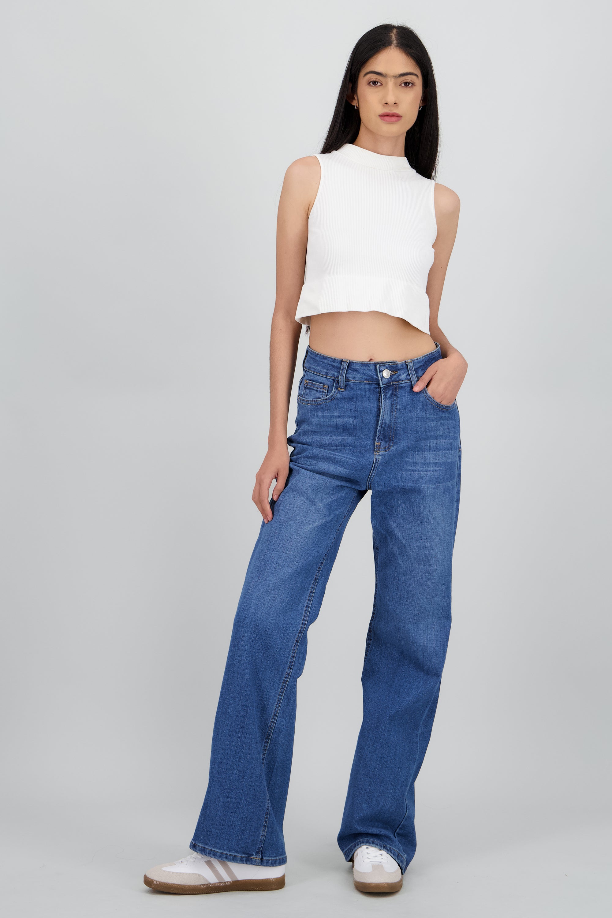 Tenis Dos Líneas Punta Durazno TAUPE