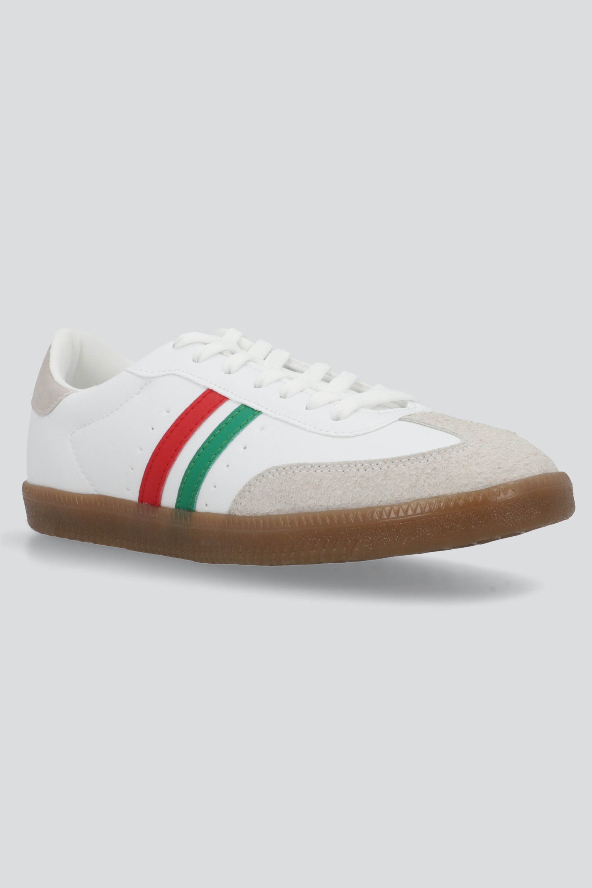 Tenis Dos Líneas Punta Durazno ROJO COMBO