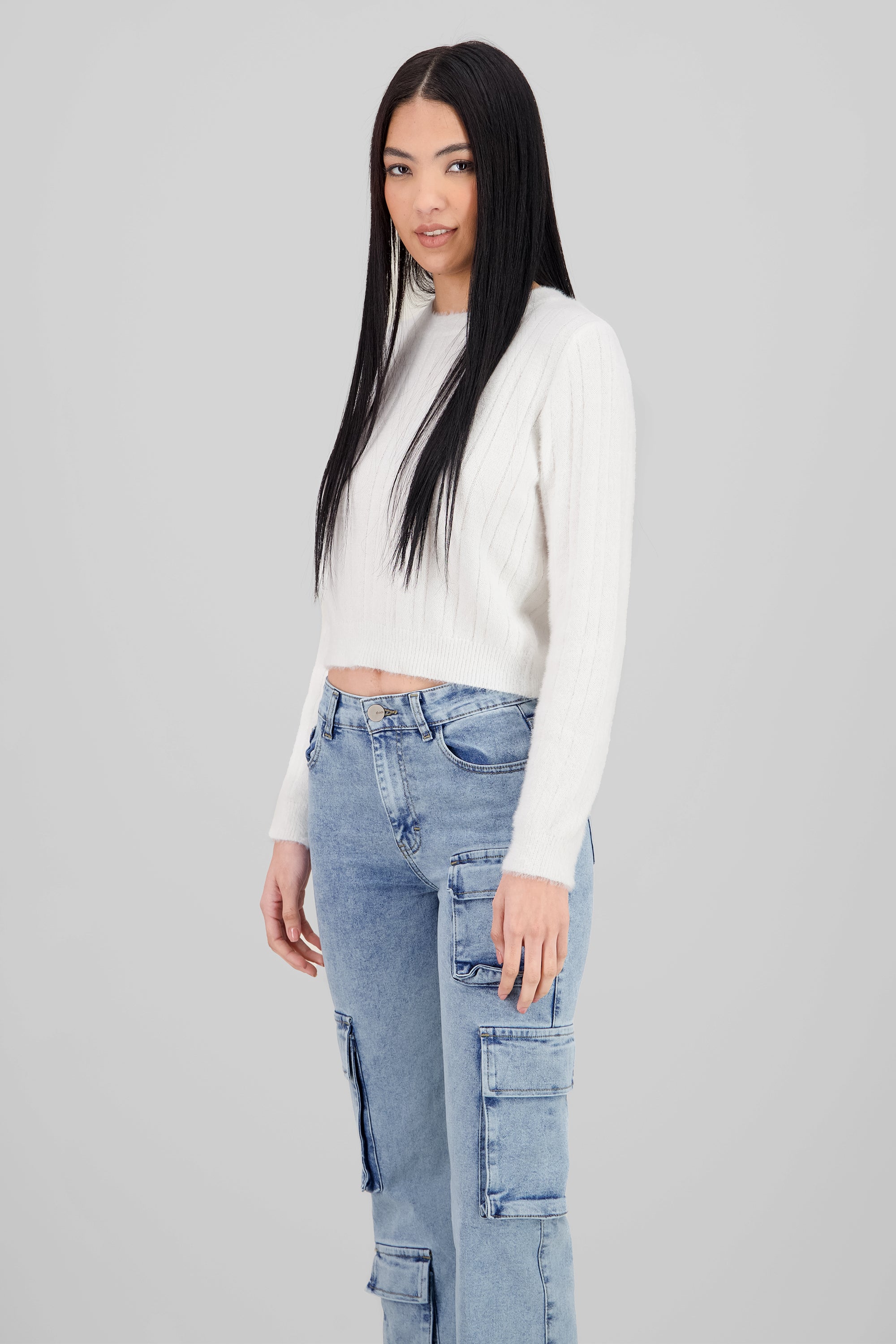 Sueterliso oversize BLANCO