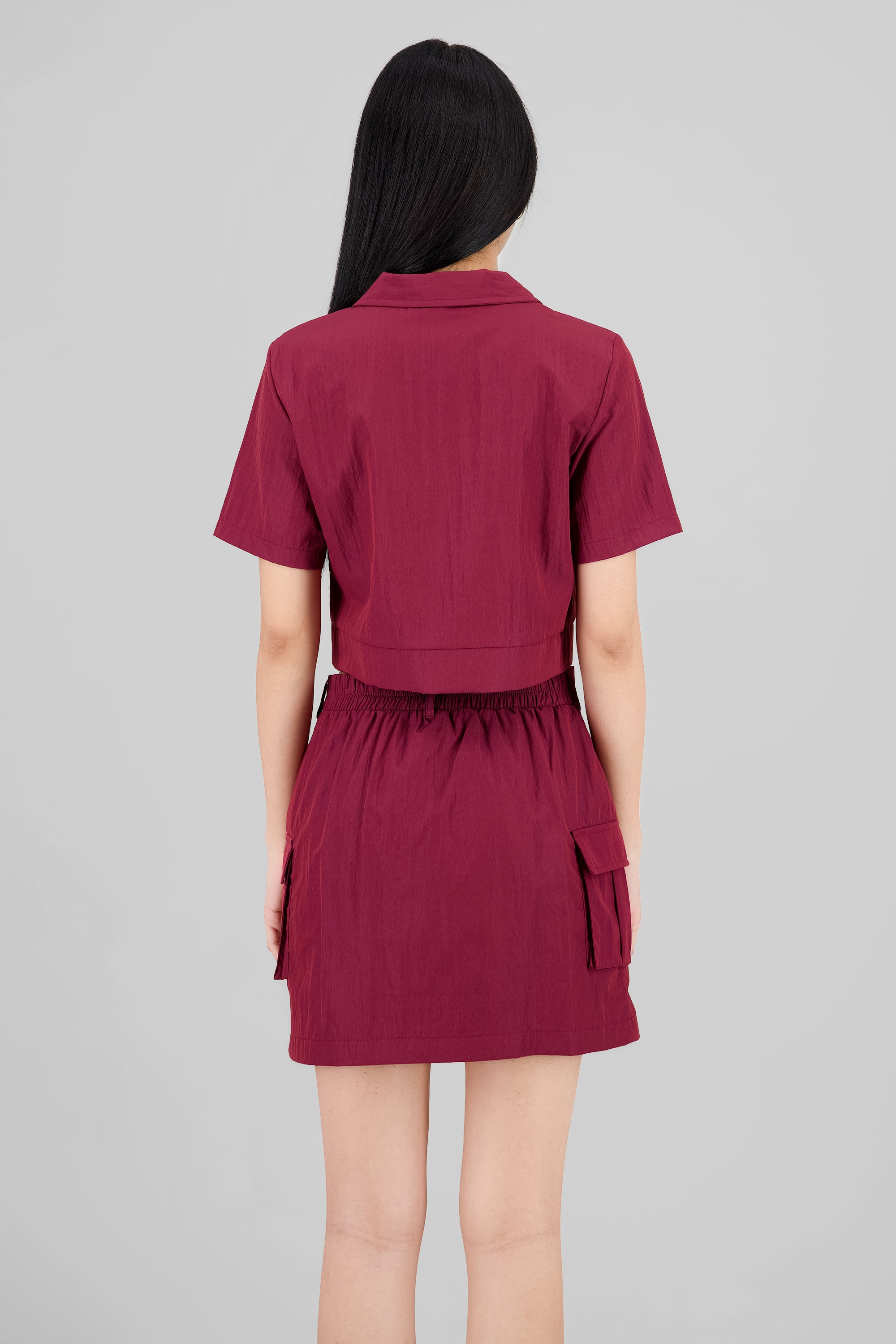 Camisa crop tacto peach VINO