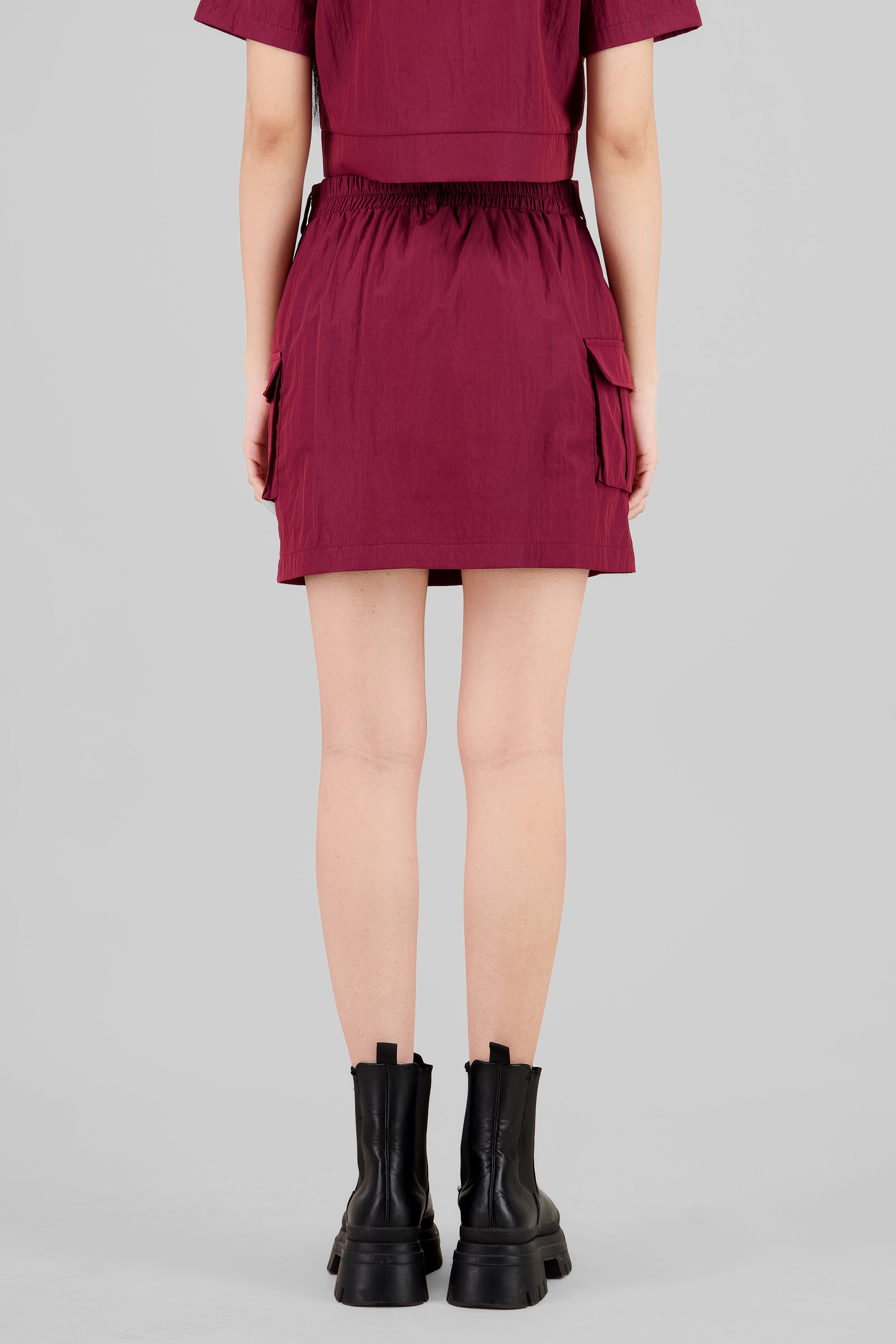 Falda mini cargo tacto peach VINO