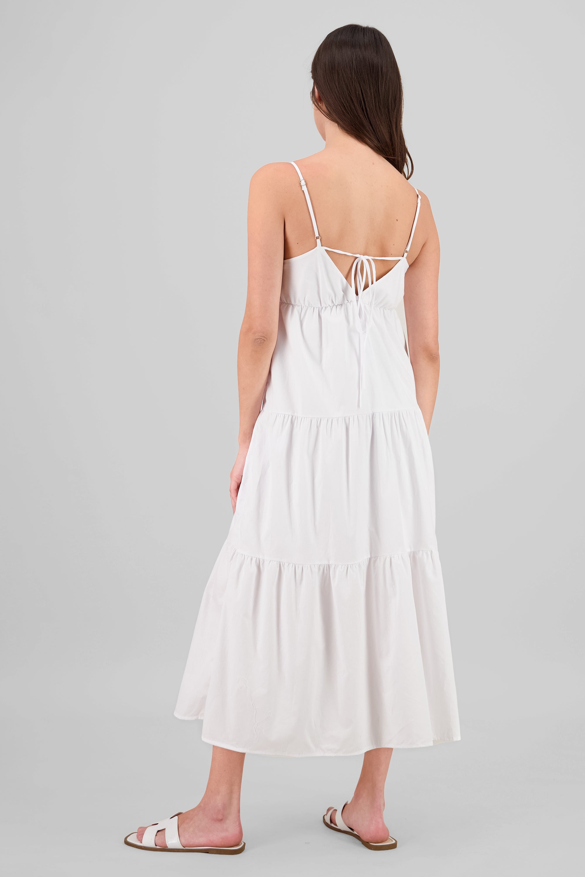 Vestido maxi liso BLANCO