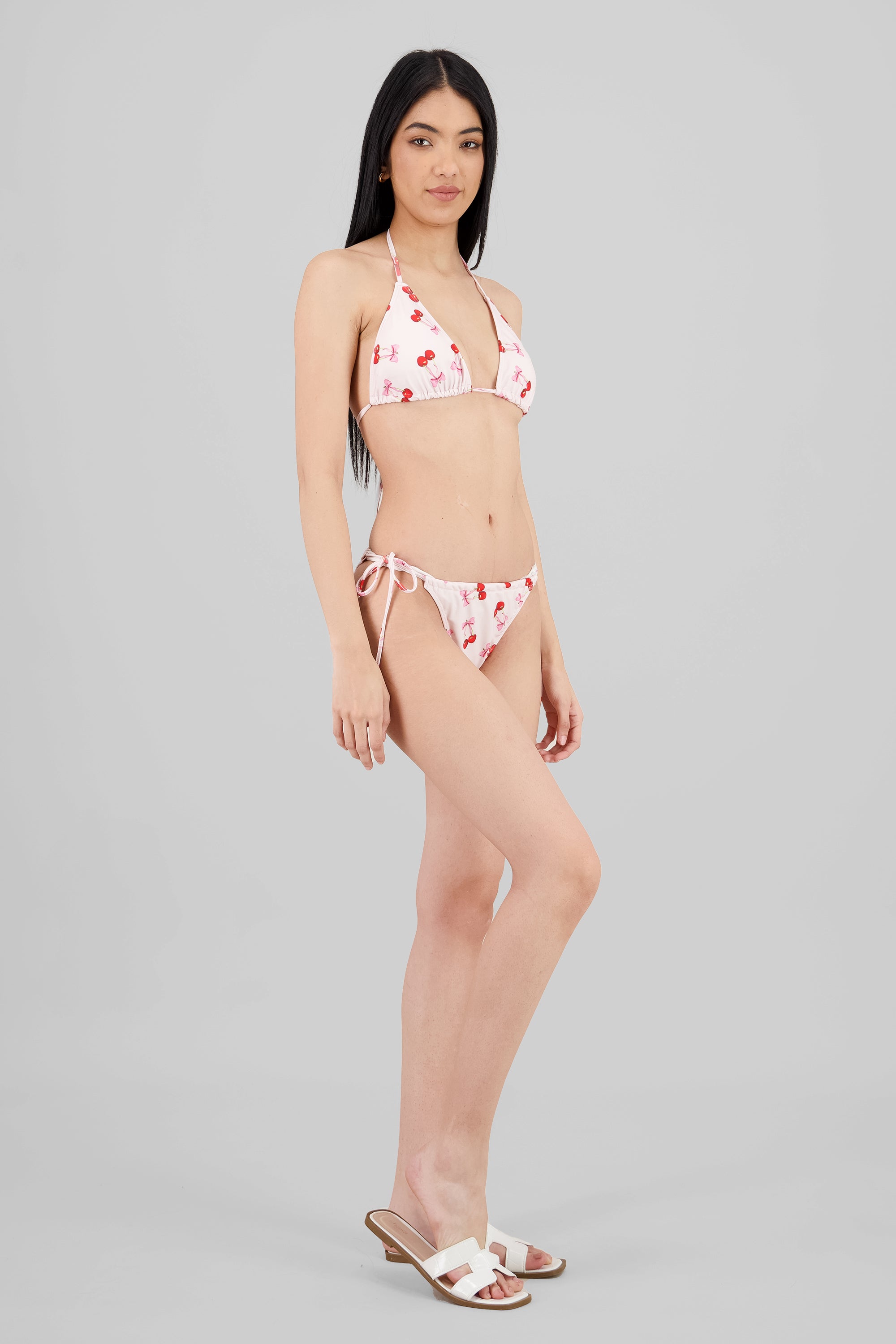 Bikini 3 pzas set cerezas ROSA PASTEL