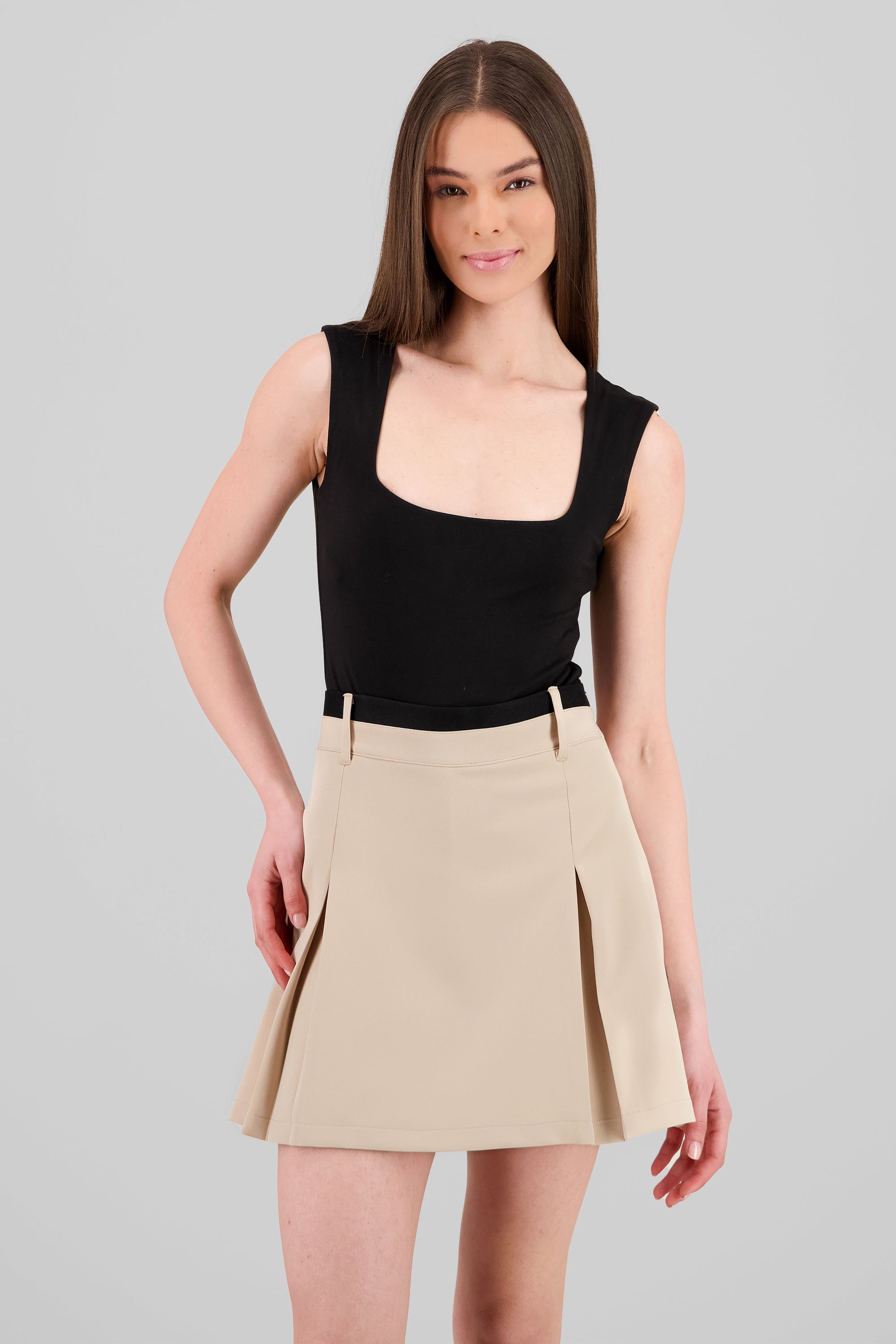 Bodysuit liso si manga NEGRO