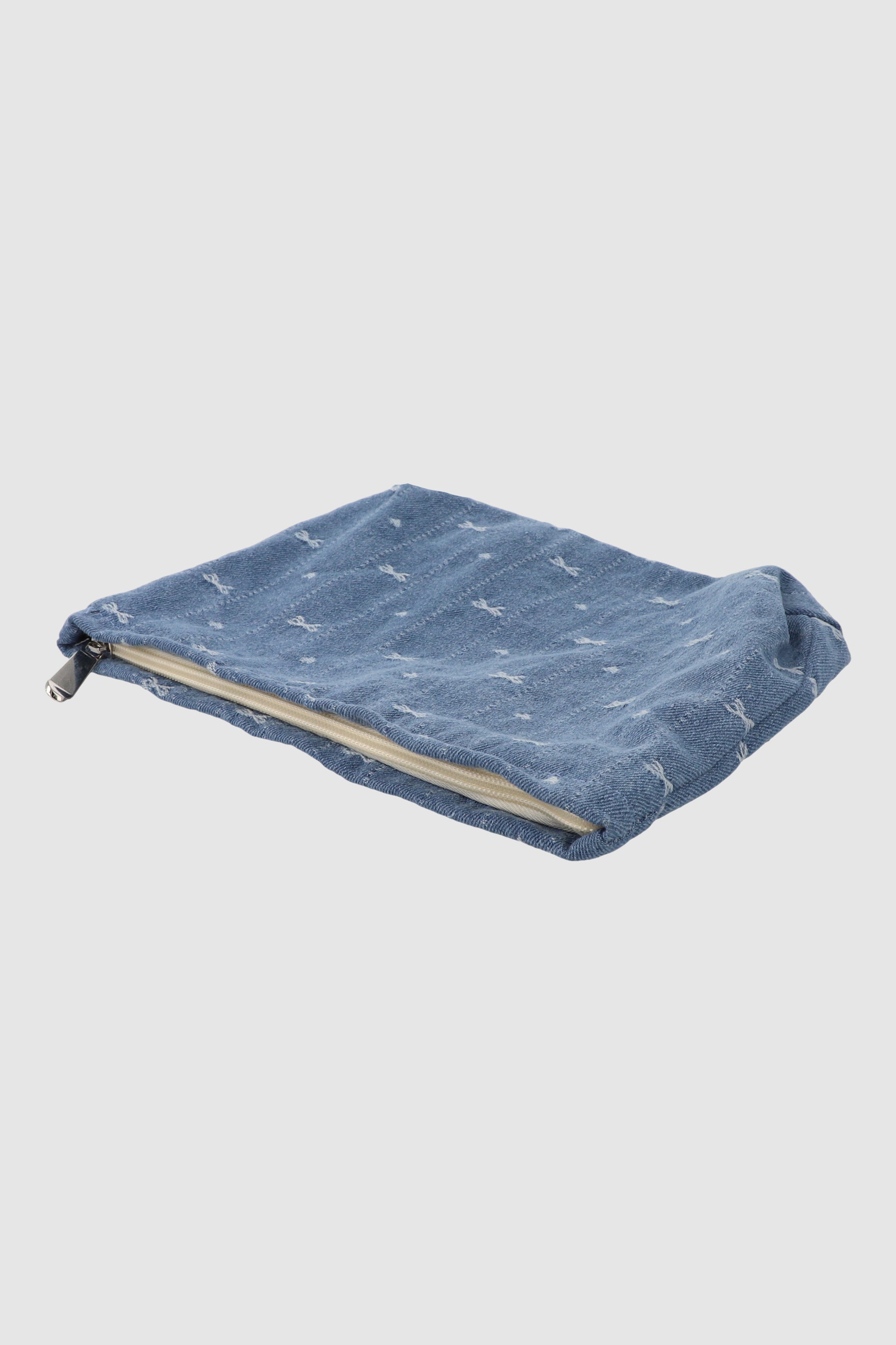 Cosmetiquera denim moños MEDIUM WASH
