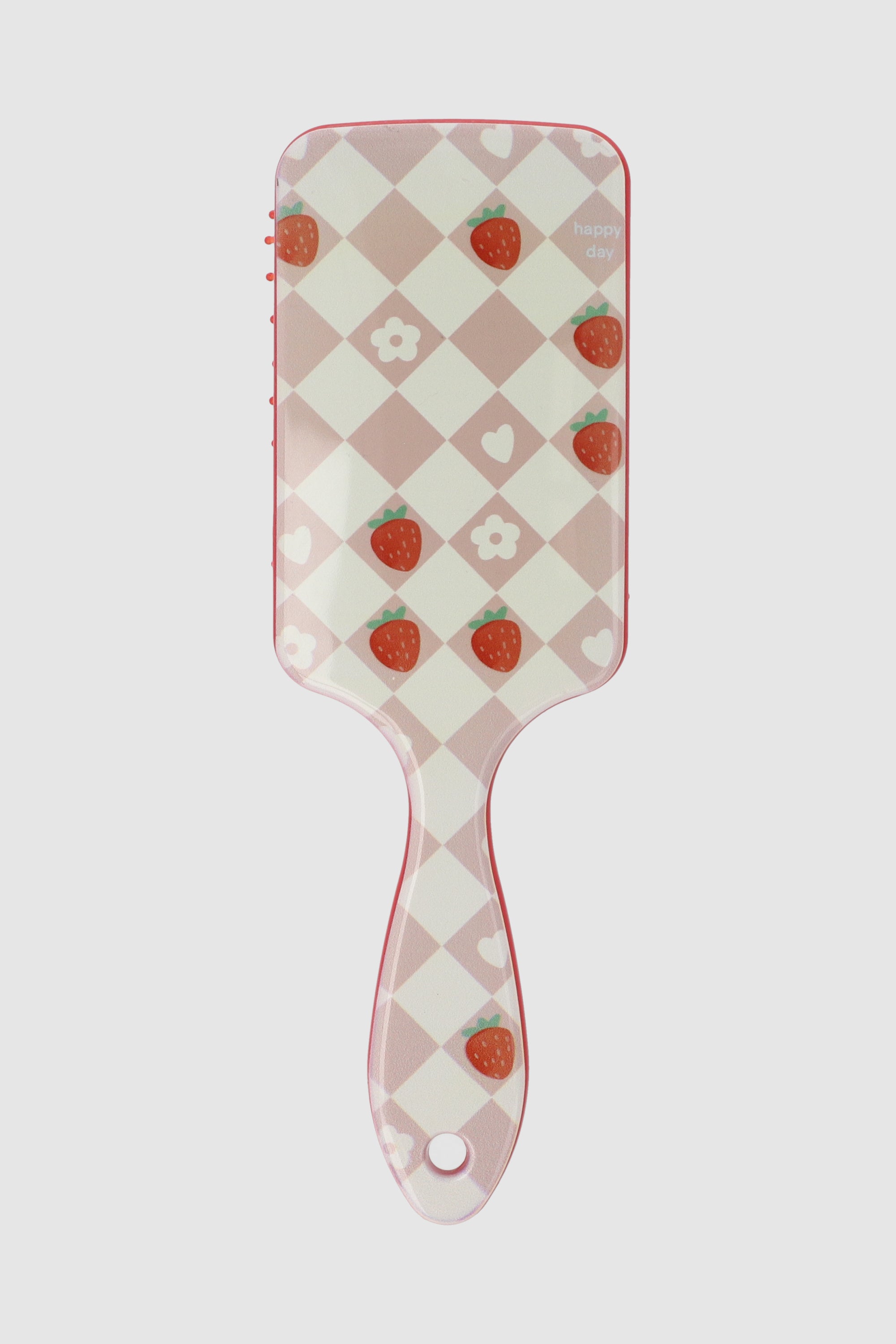 Cepillo fresas cuadros ROJO