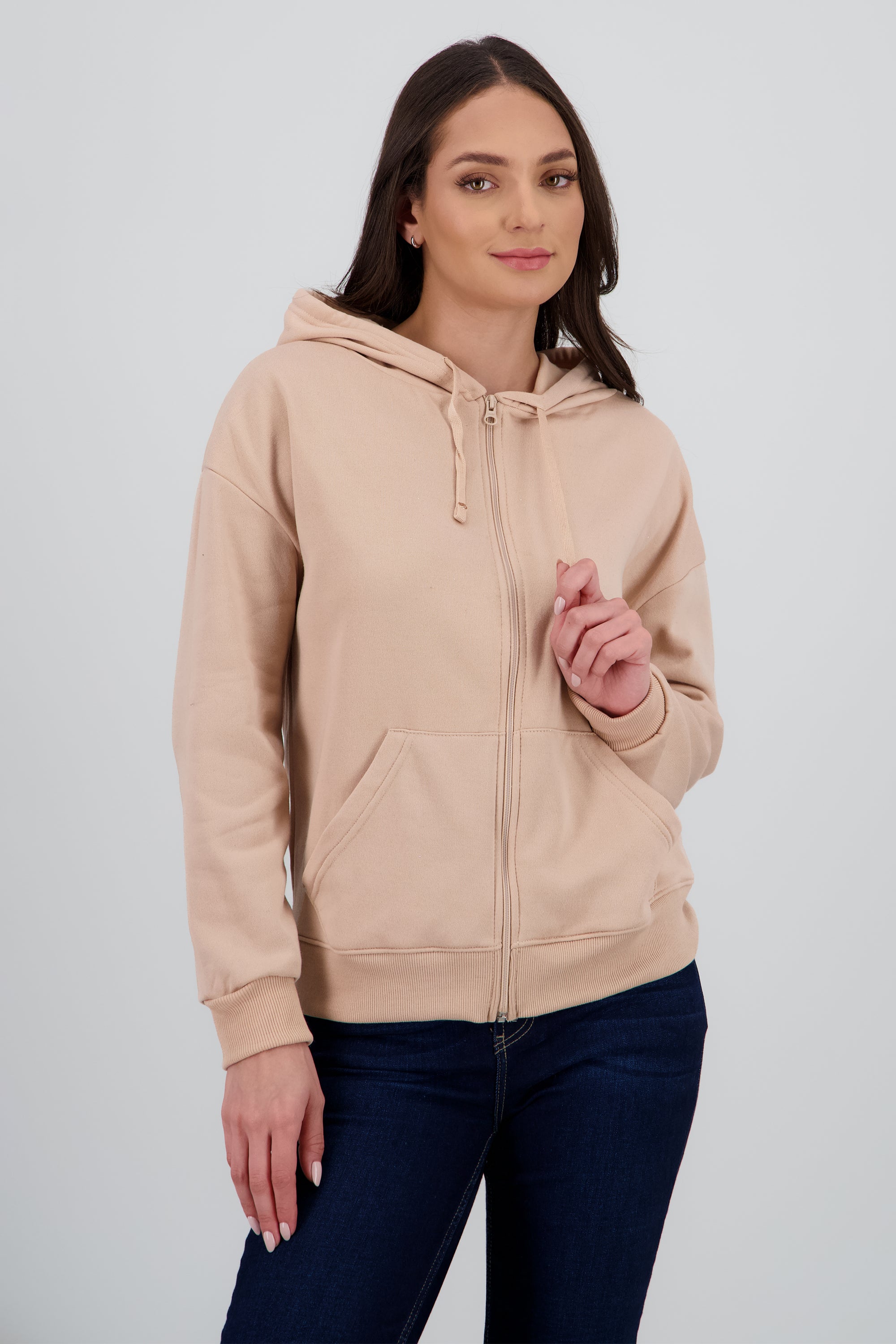 Sudadera con gorro lisa TAUPE