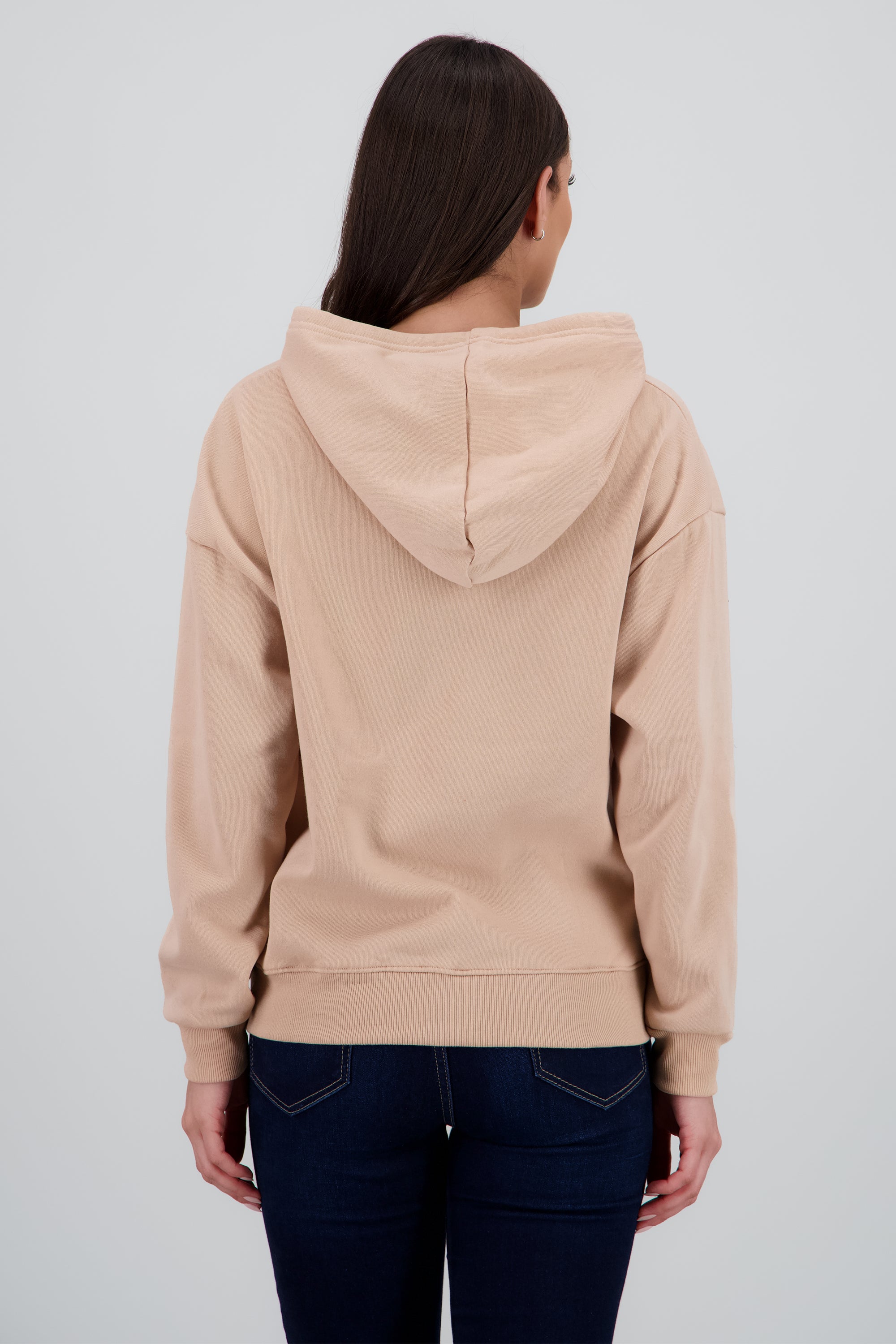Sudadera con gorro lisa TAUPE