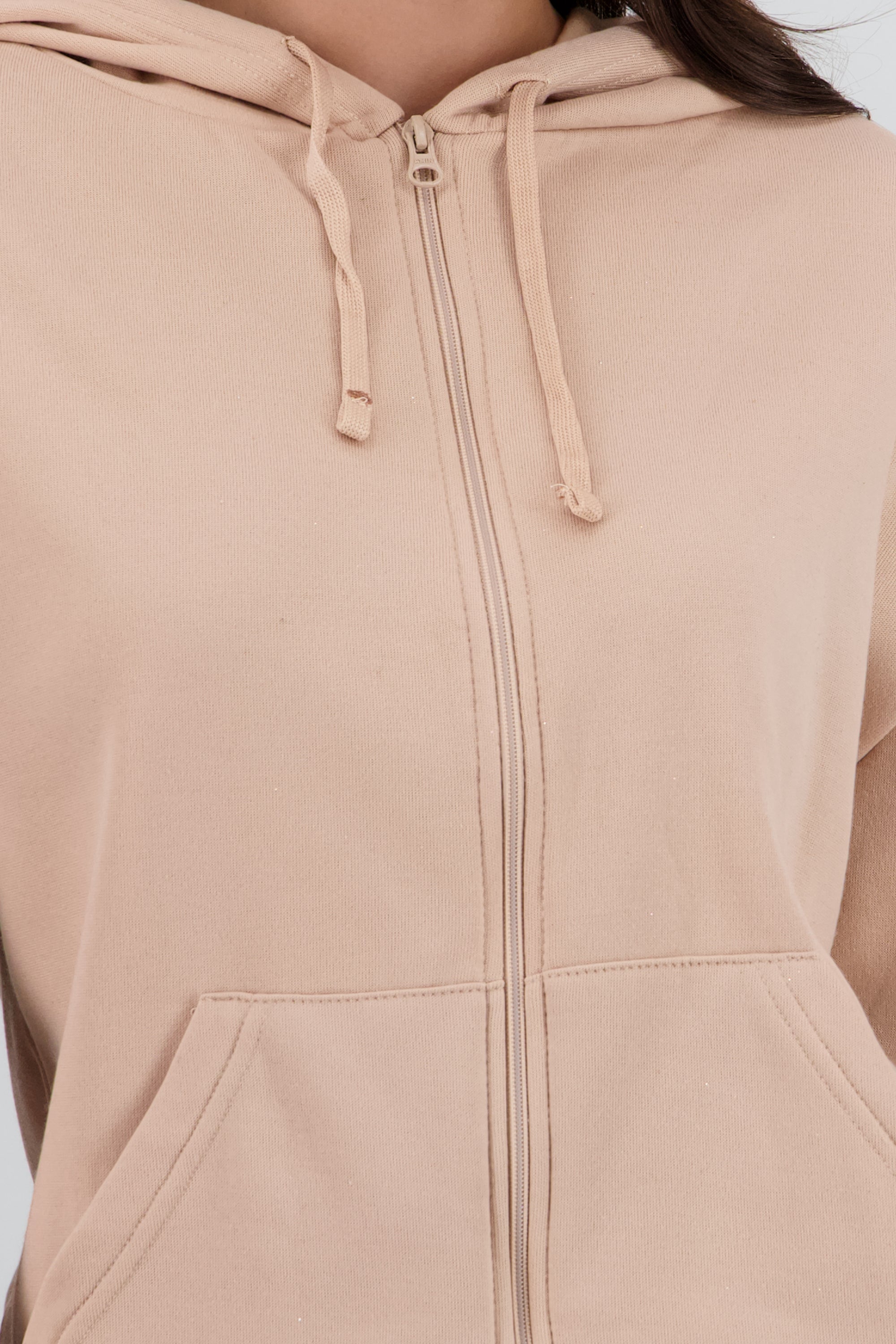 Sudadera con gorro lisa TAUPE