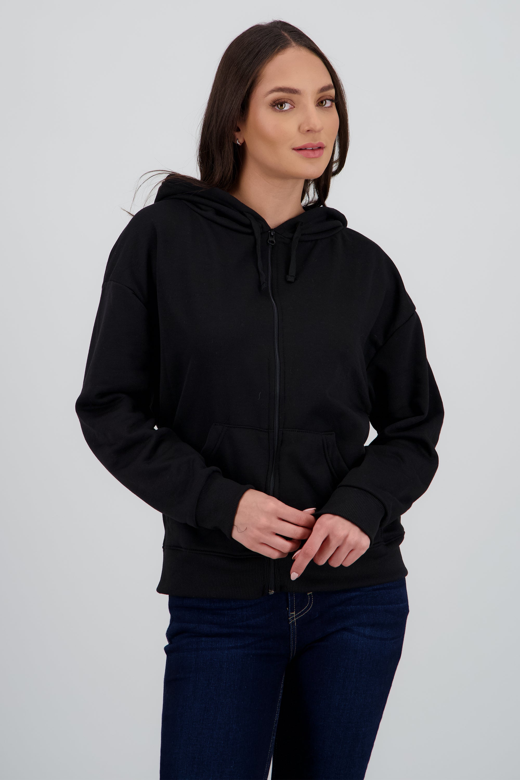 Sudadera con gorro lisa NEGRO