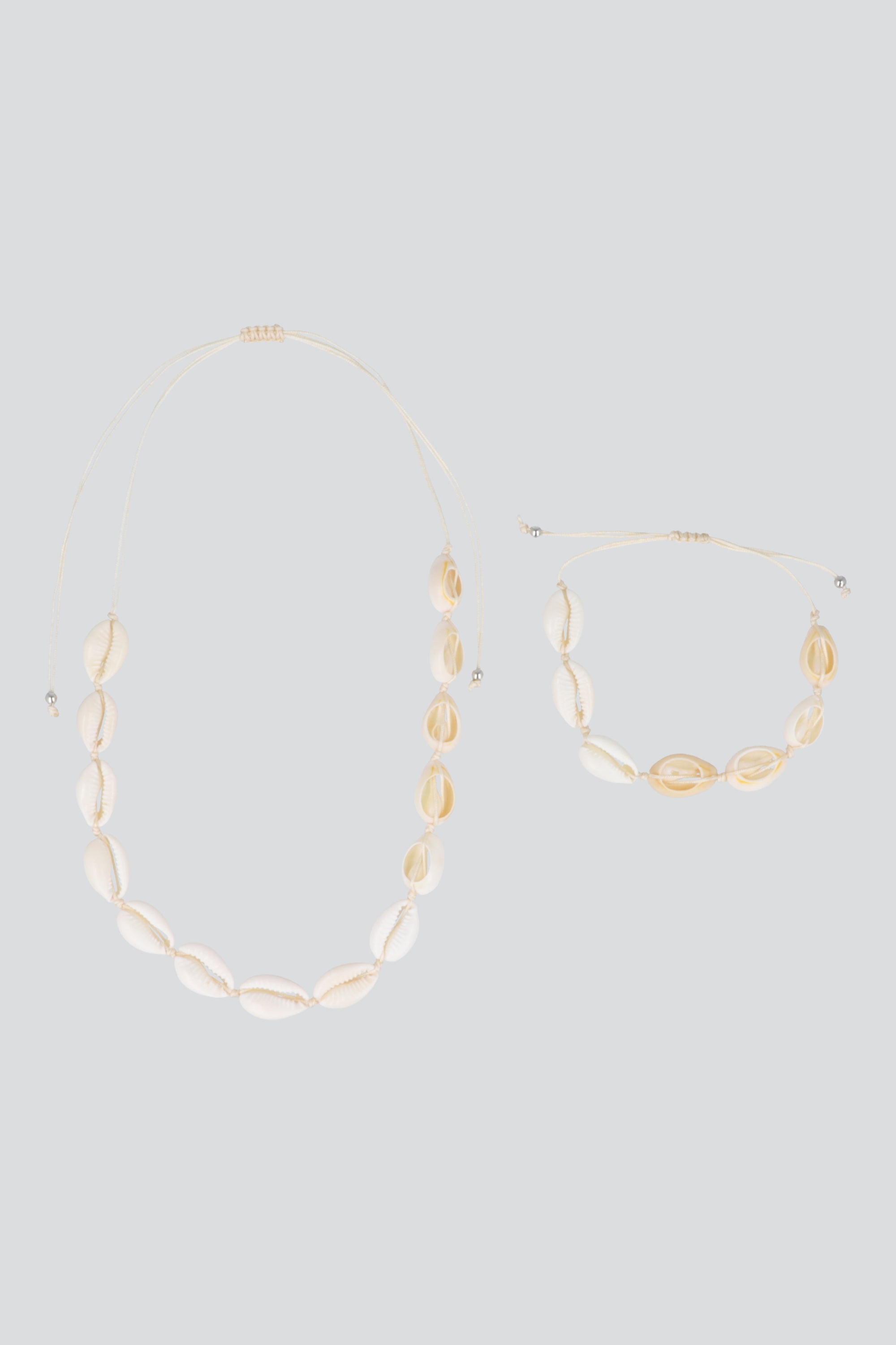 Set collar choker conchas mar BLANCO