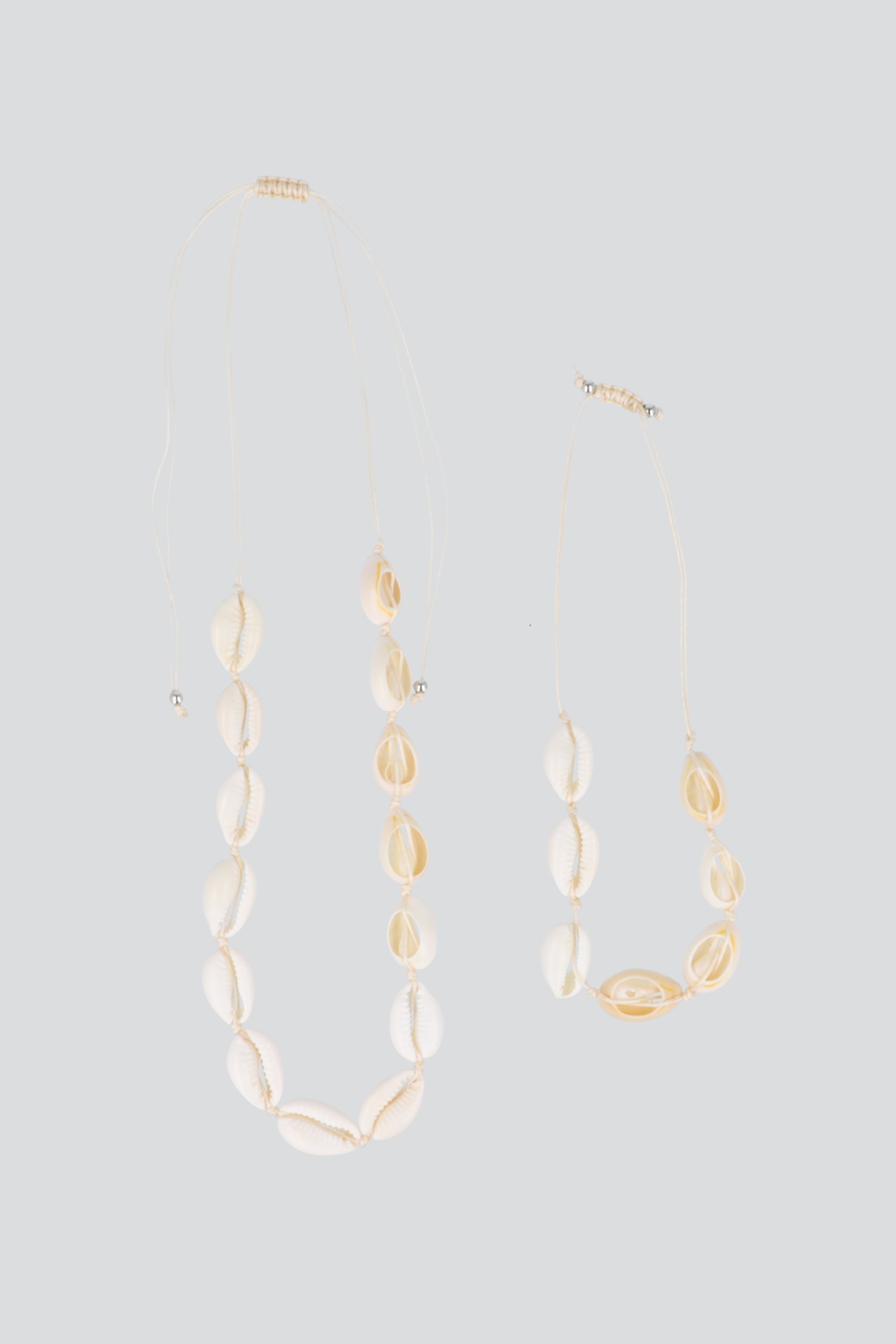 Set collar choker conchas mar BLANCO