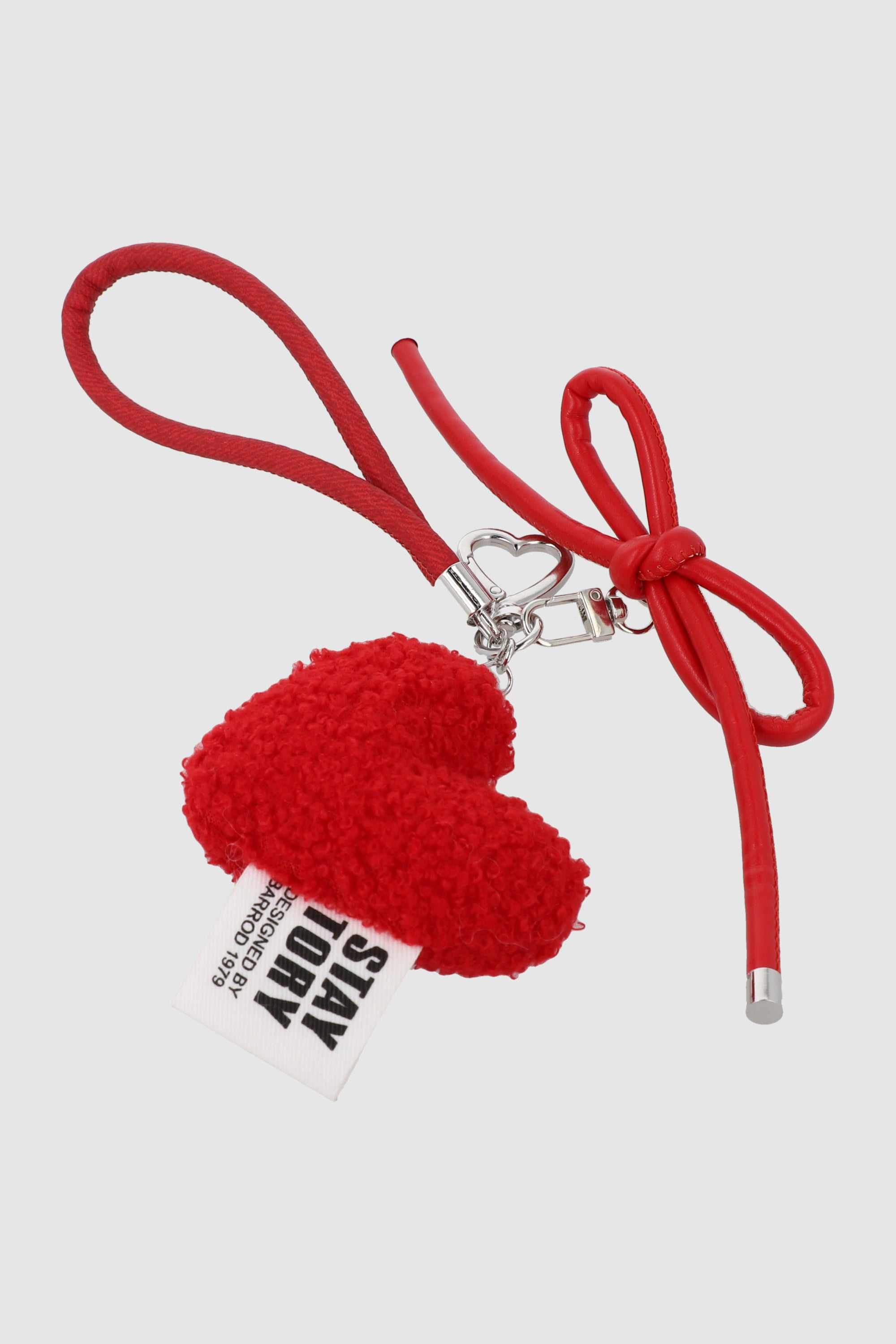 LLAVERO MOÑO CORAZON COLOR ROJO