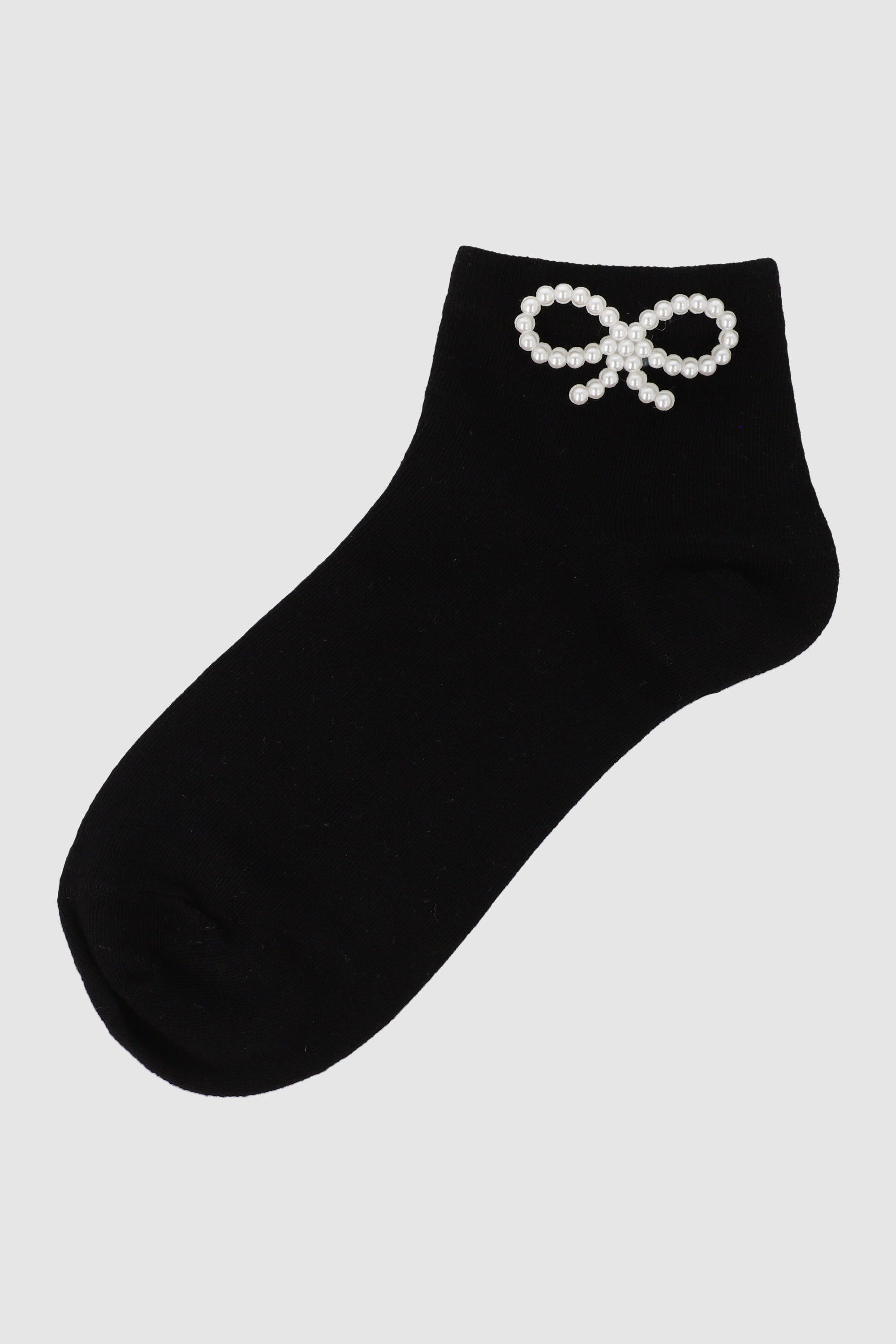 Tin moño perlitas NEGRO