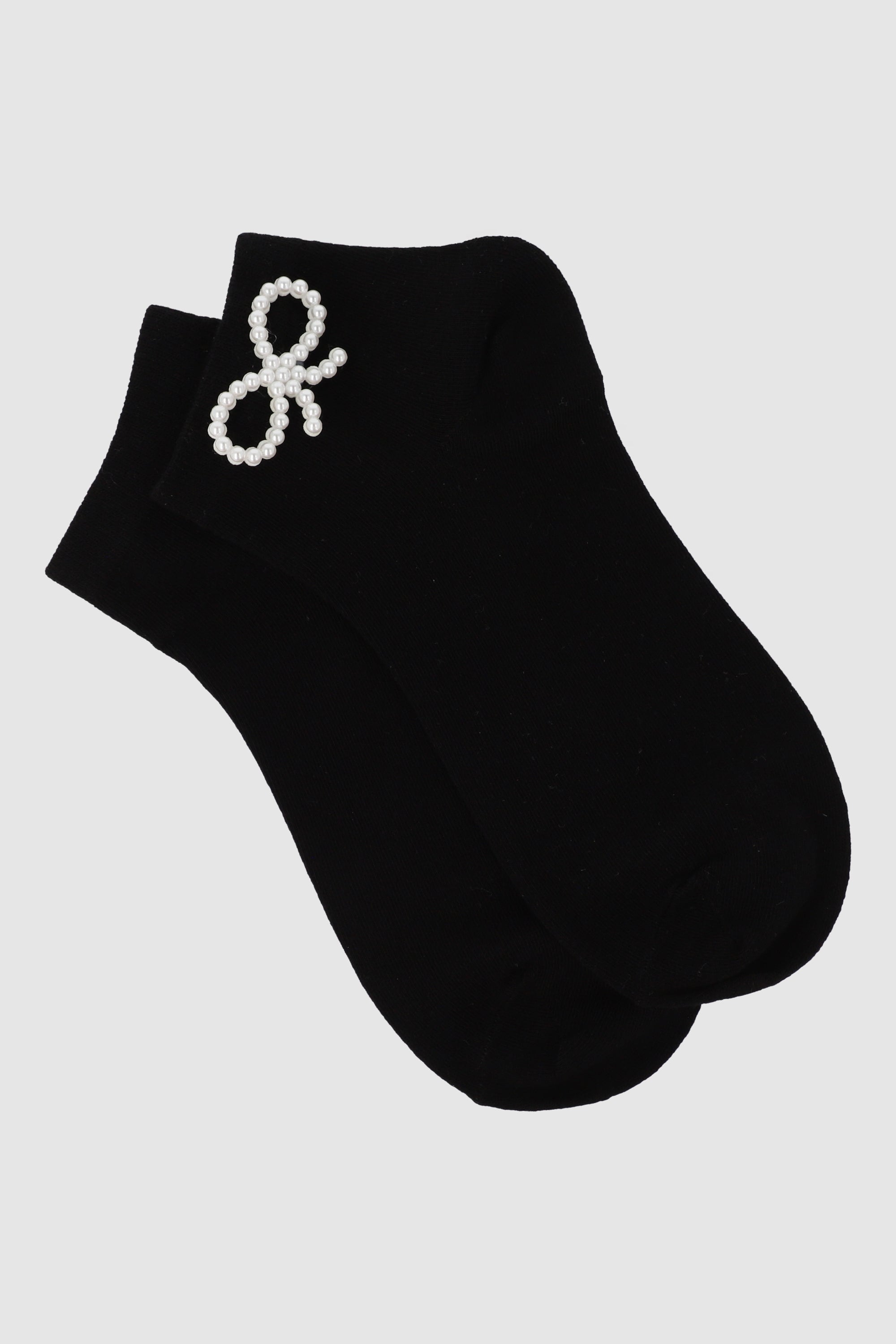 Tin moño perlitas NEGRO