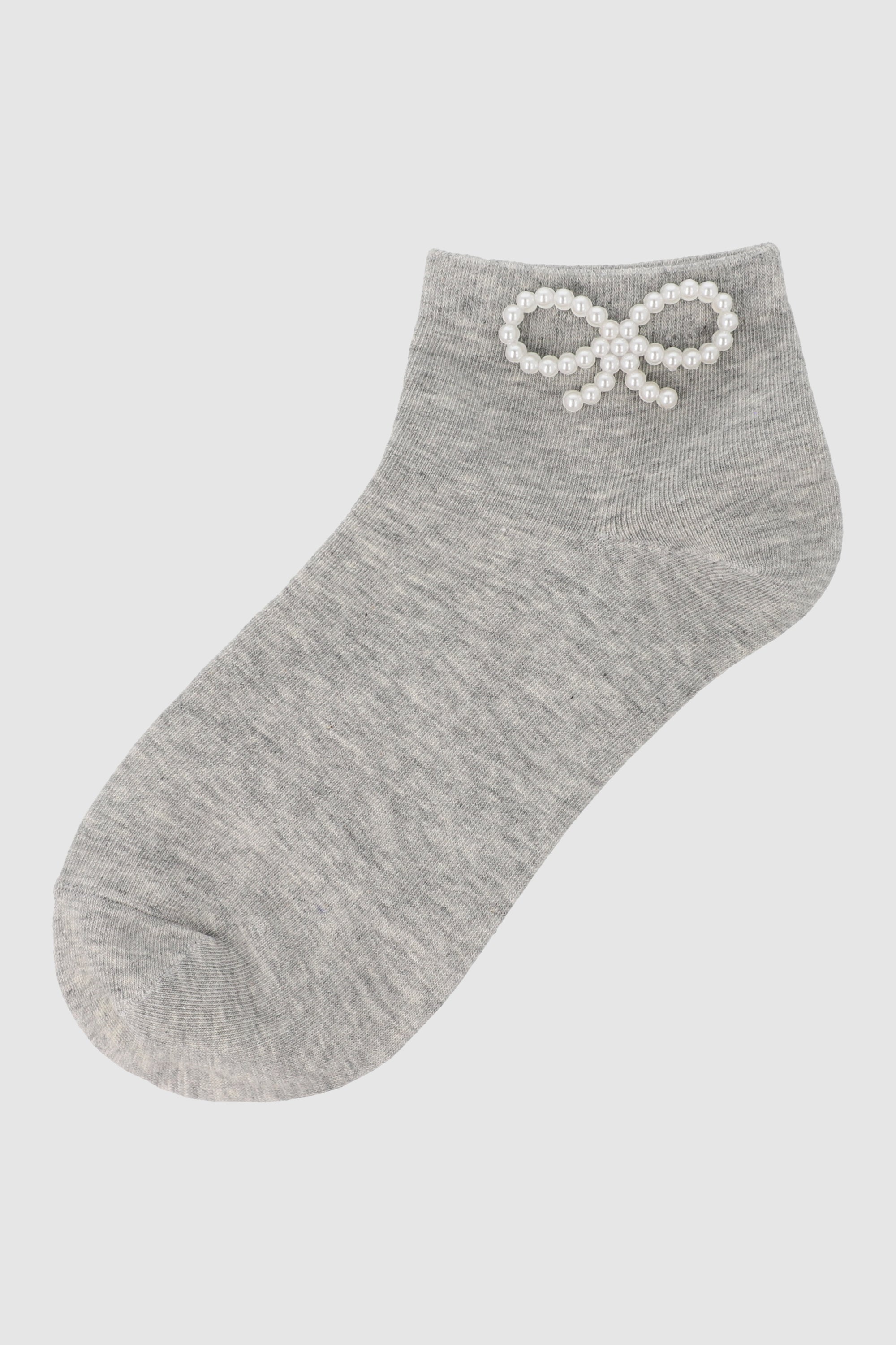 Tin moño perlitas GRIS