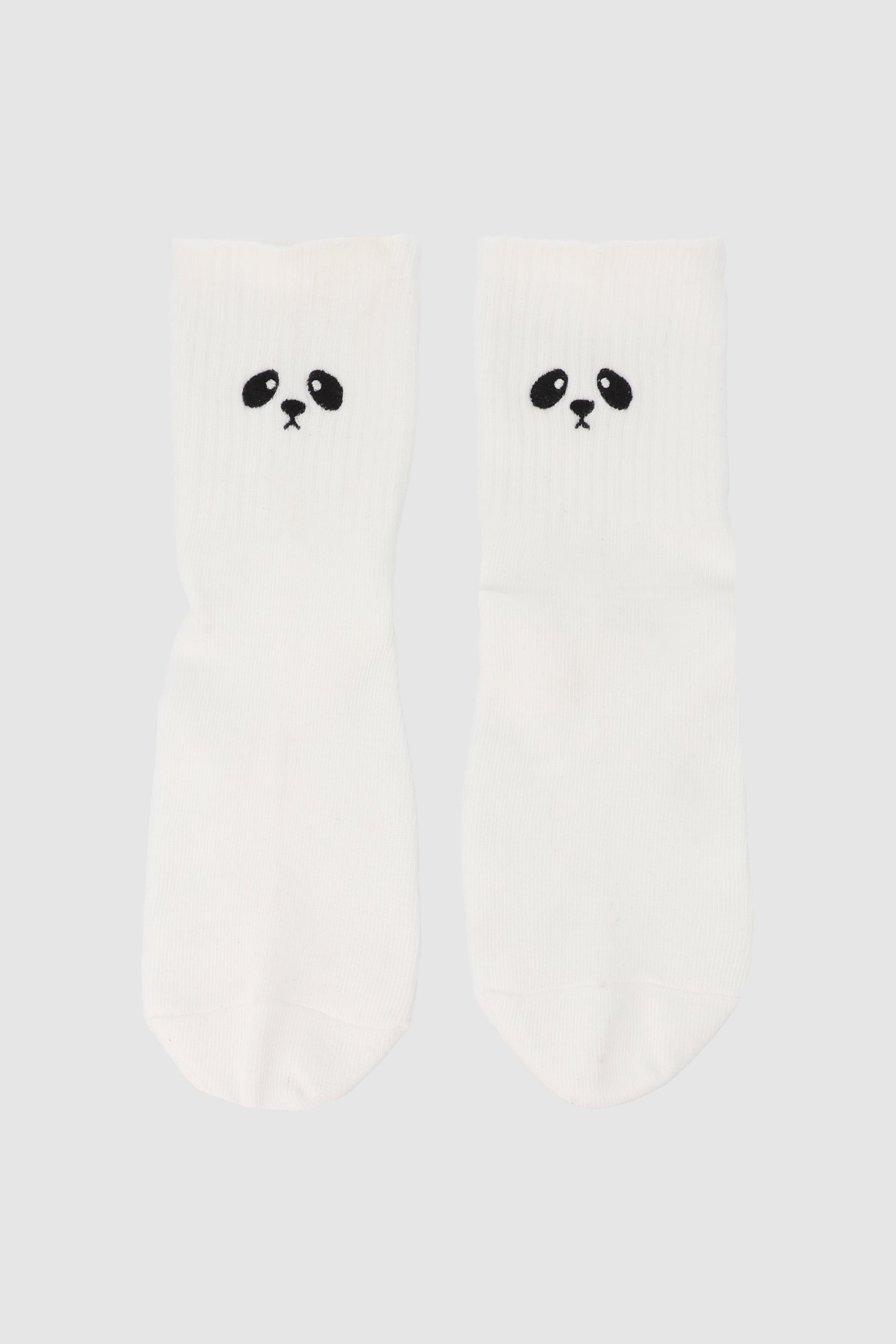 Calcetin bigotes bordados BLANCO COMBO