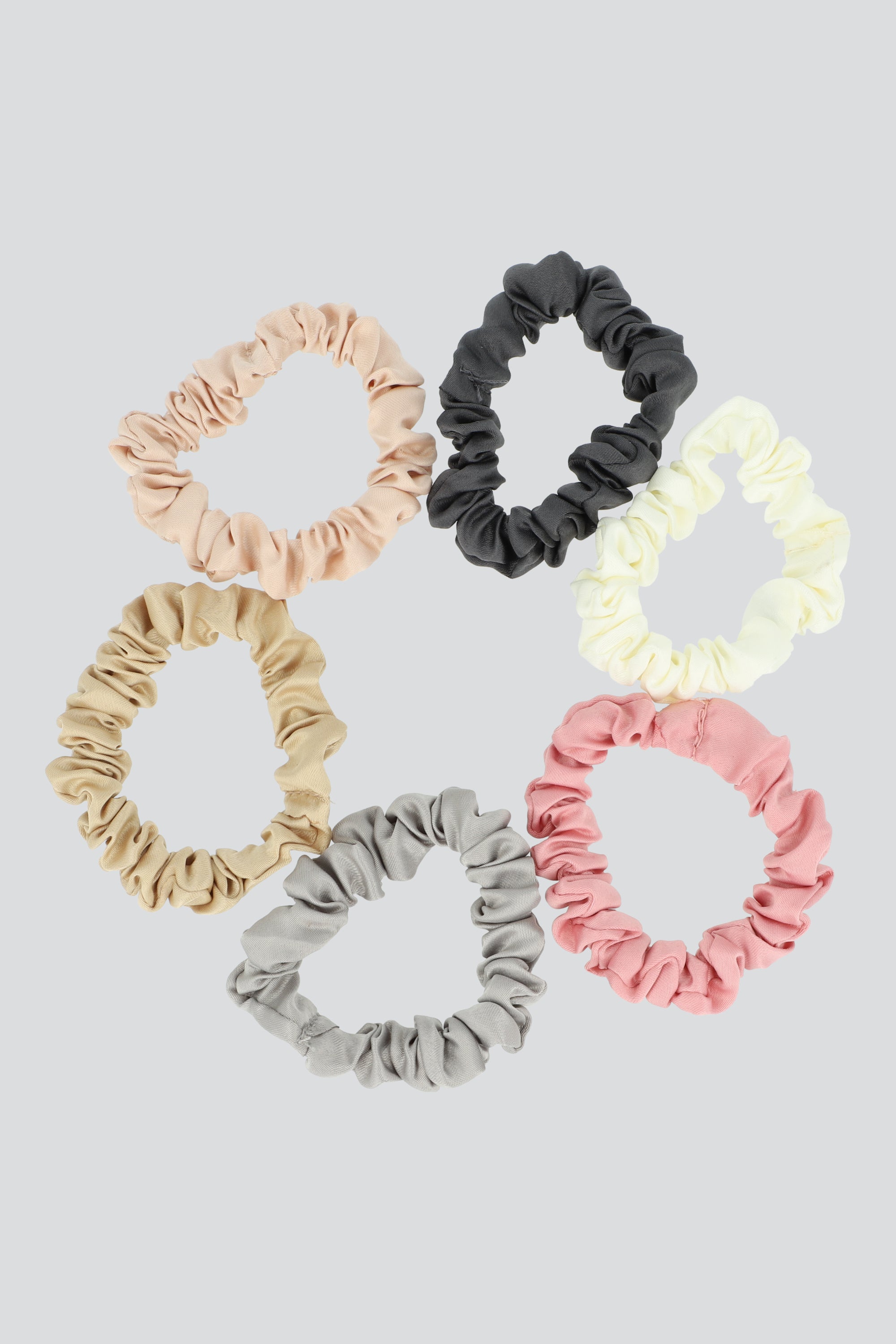 Set 6 ligas satin color MULTICOLOR