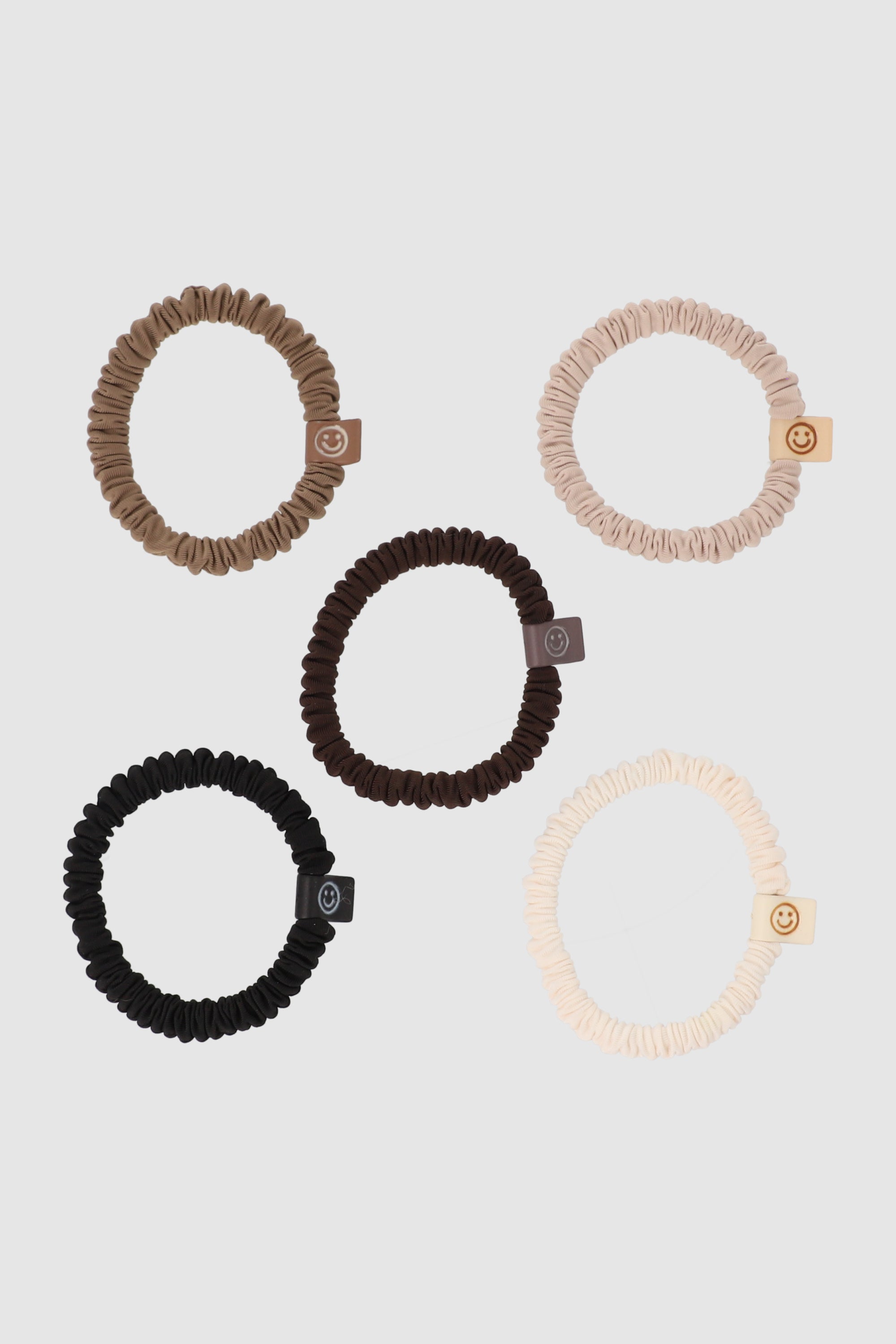 Set 5 ligas arrugadas CAFE