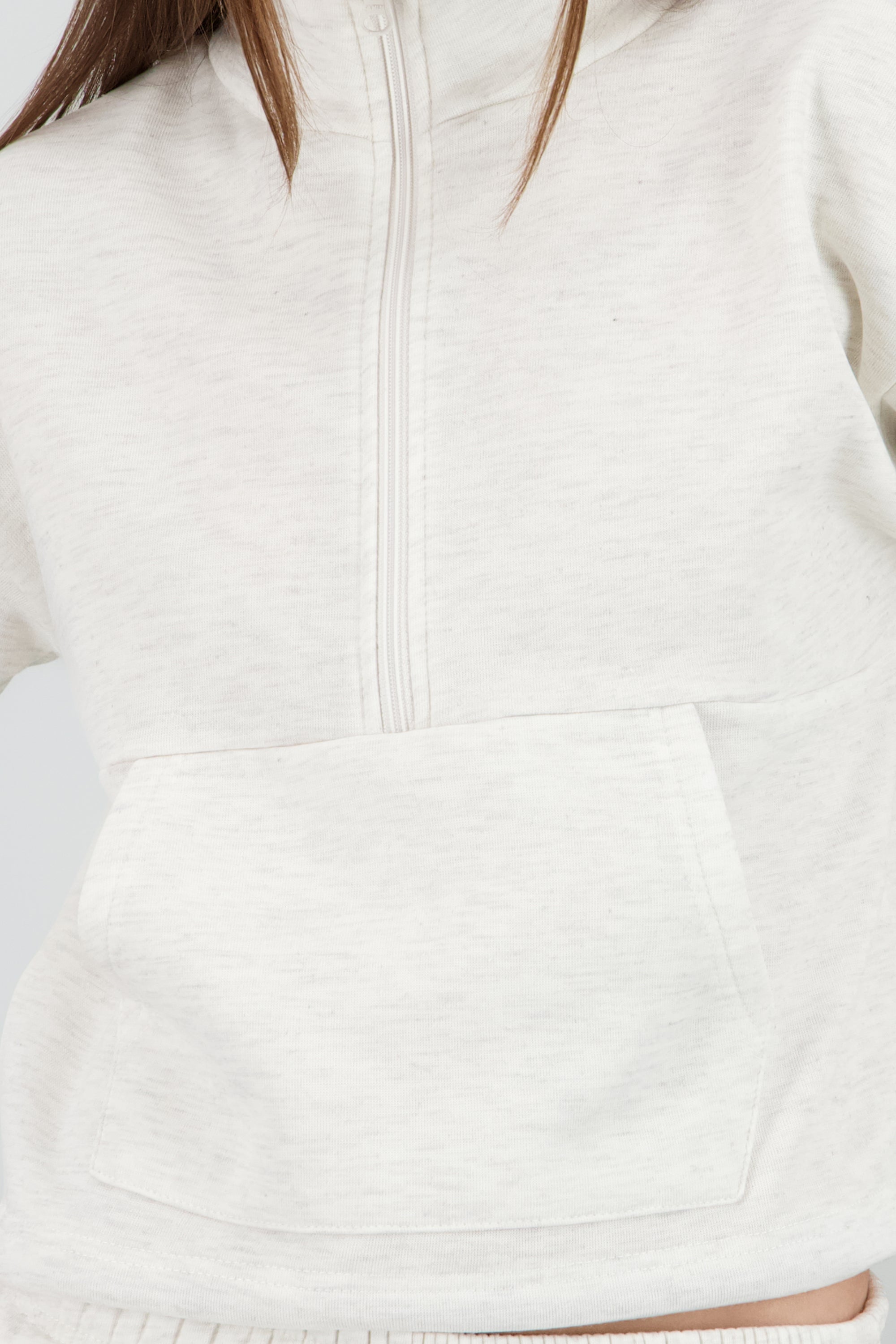 Sudadera con bolsa y cierre liso ARENA