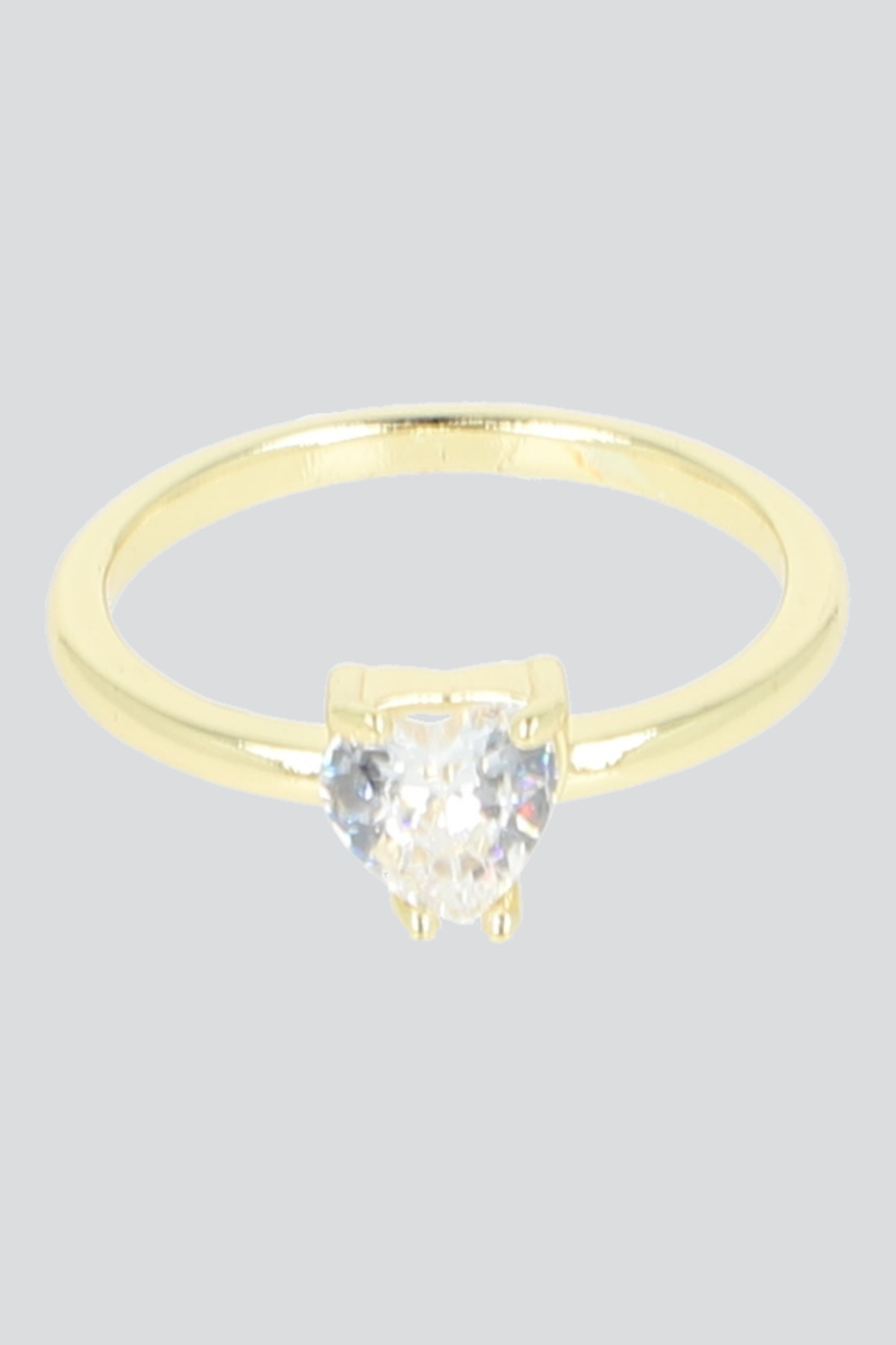 ANILLO CORAZON CRISTAL PQ ORO