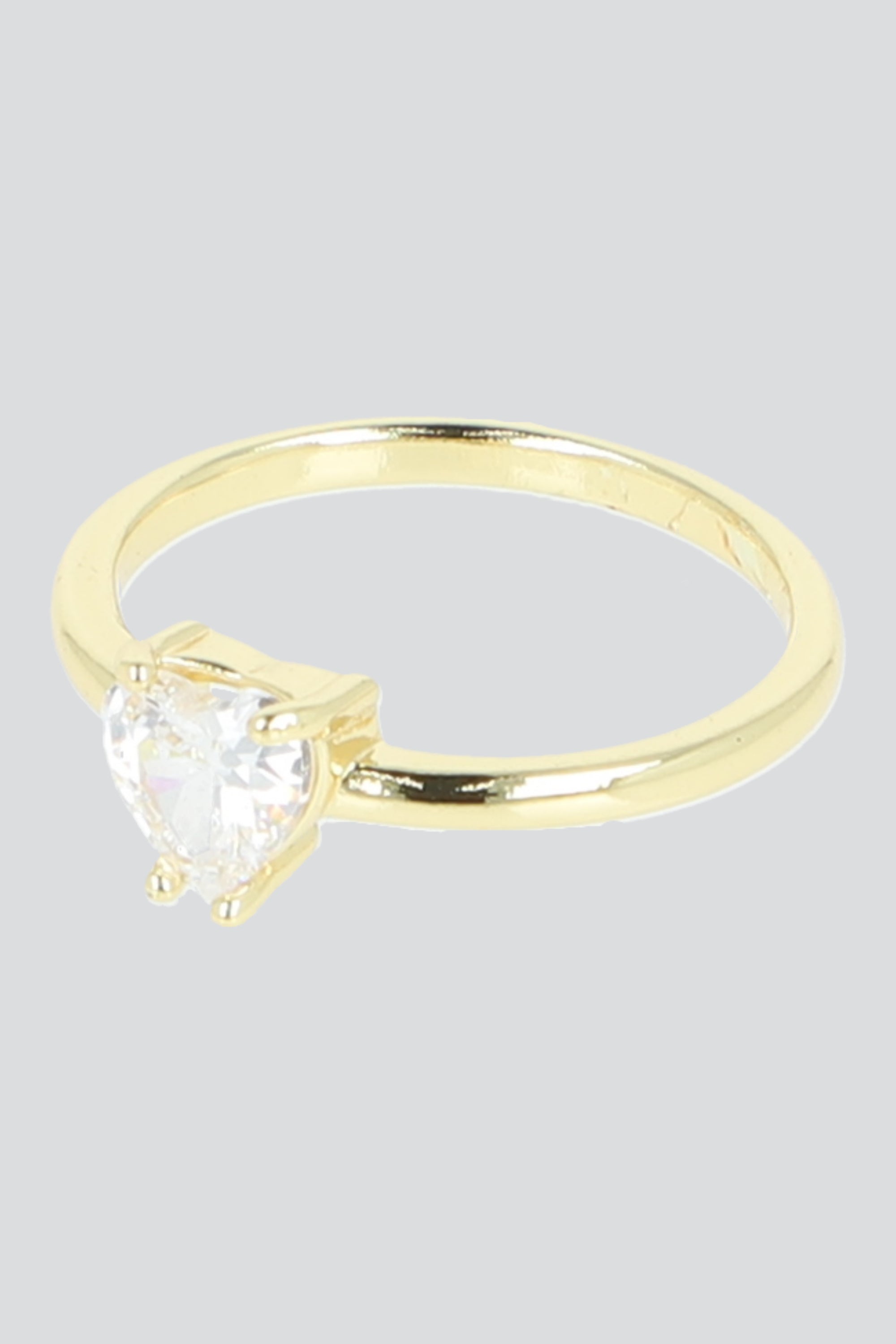 ANILLO CORAZON CRISTAL PQ ORO