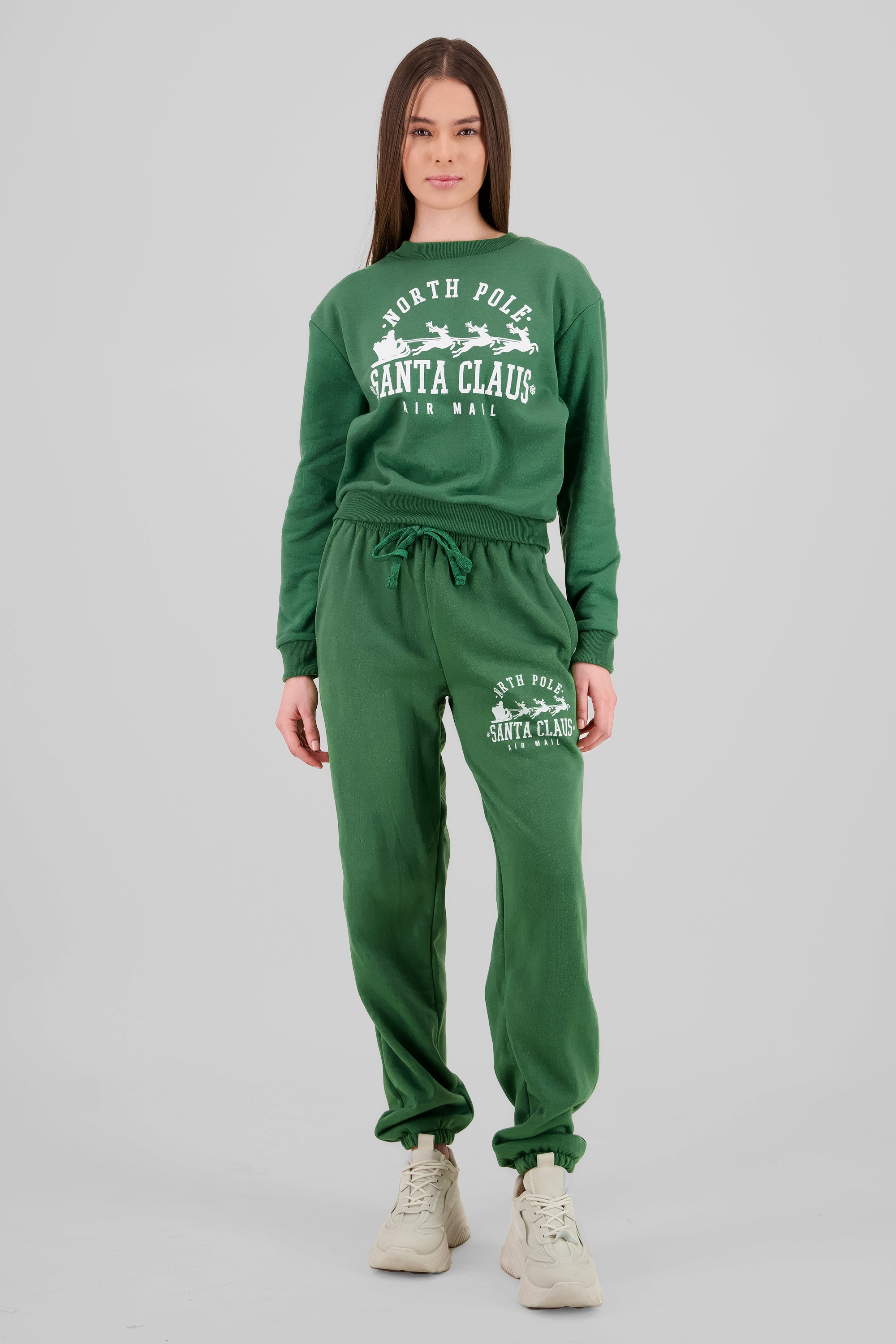 Joggers de Navidad de Santa Claus VERDE