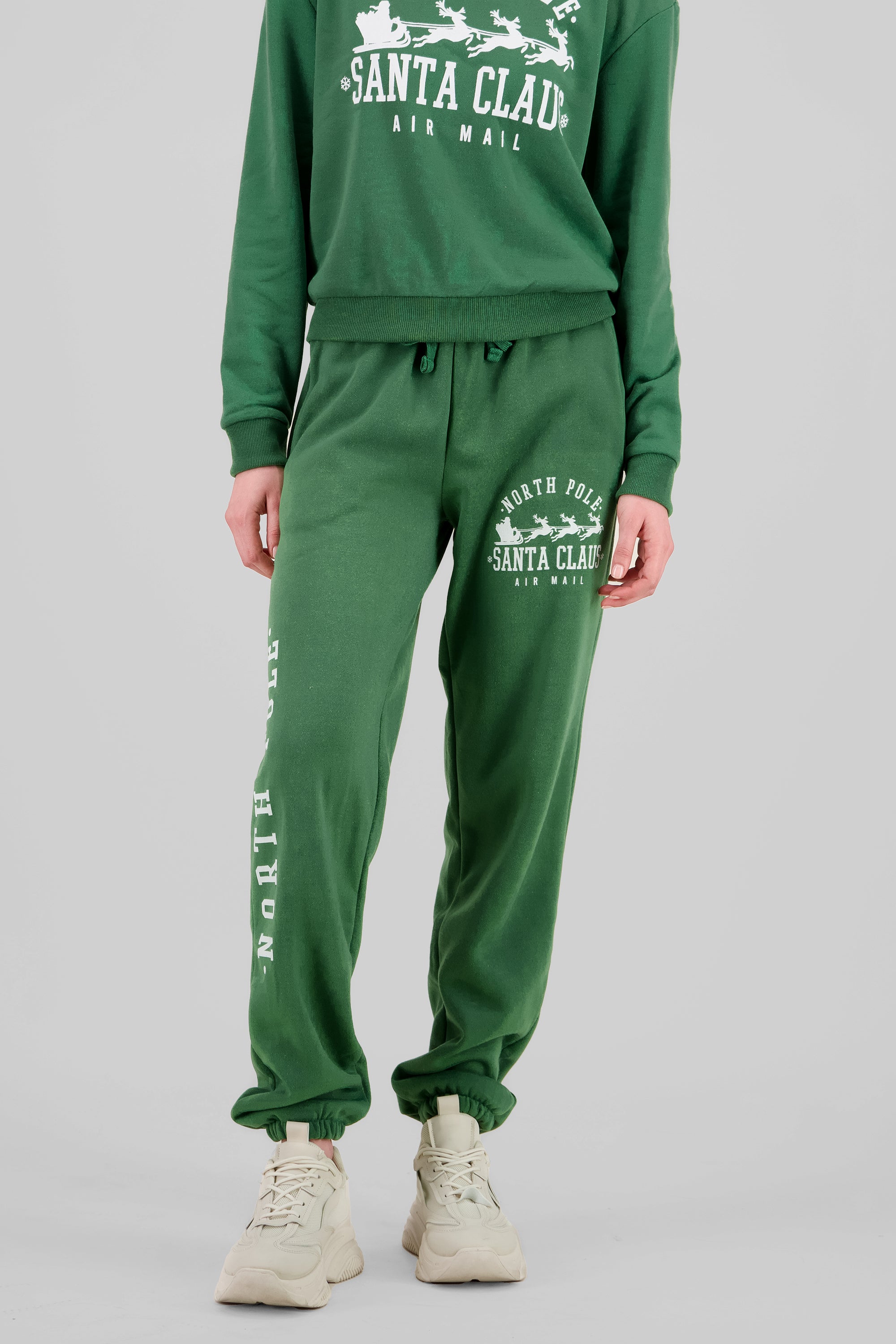 Joggers de Navidad de Santa Claus VERDE