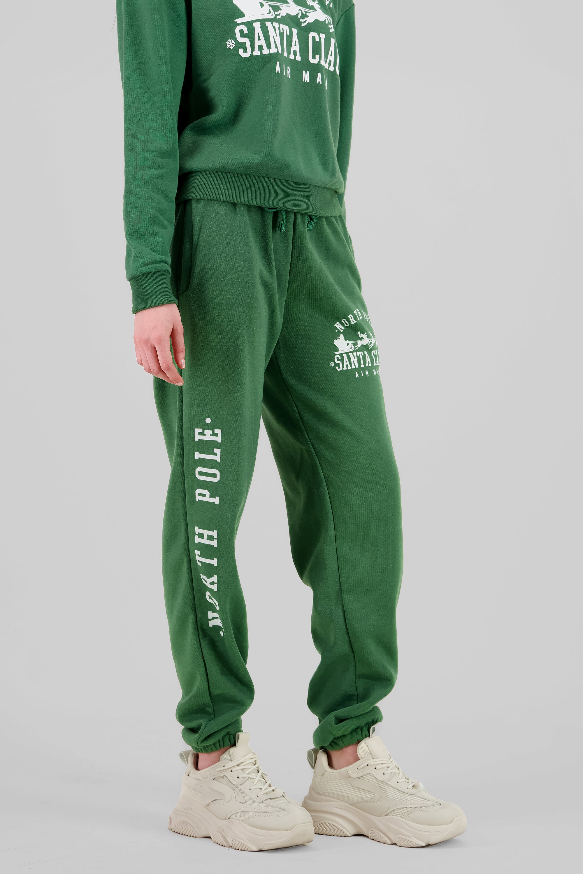 Joggers de Navidad de Santa Claus VERDE