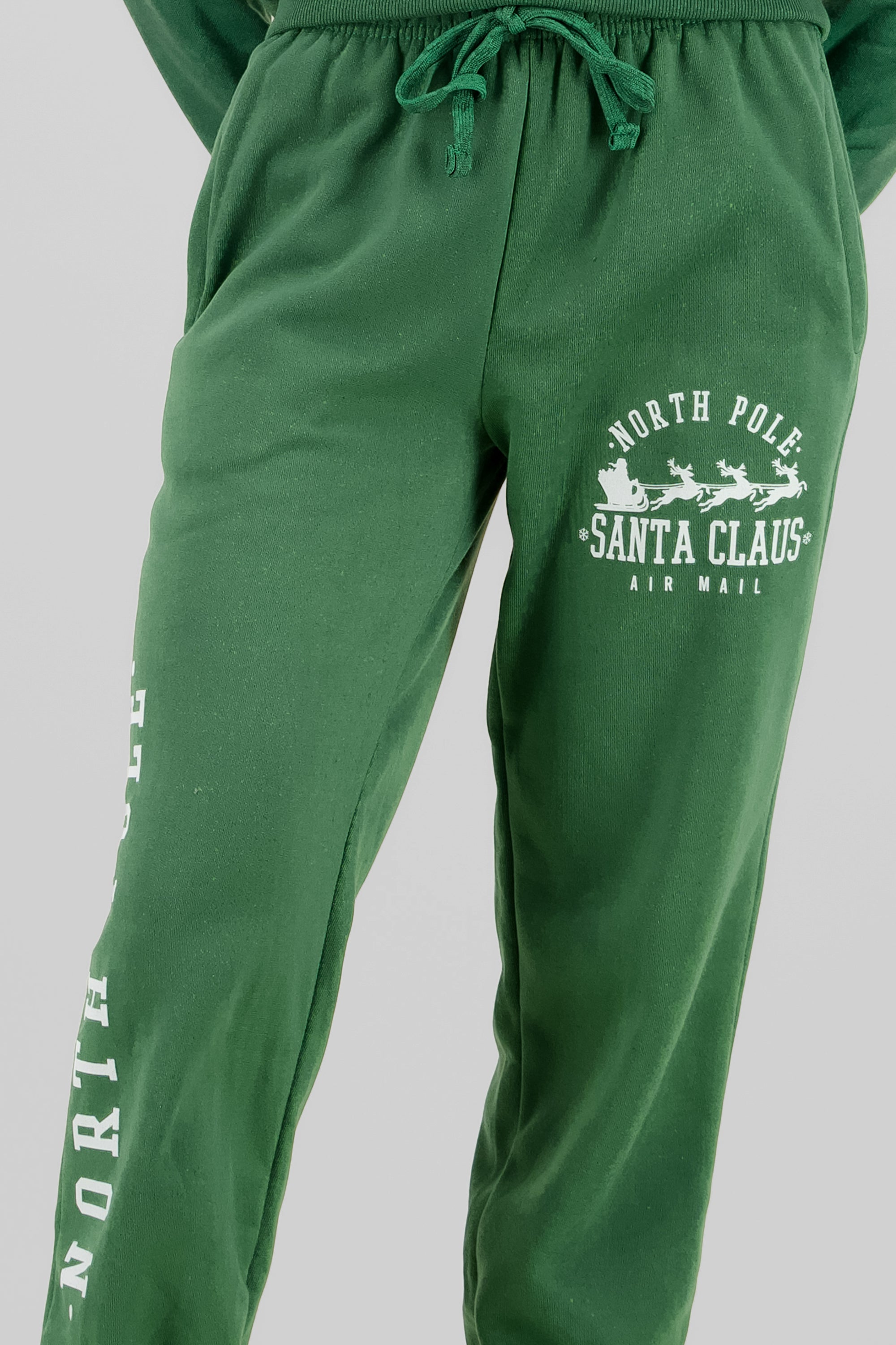 Joggers de Navidad de Santa Claus VERDE