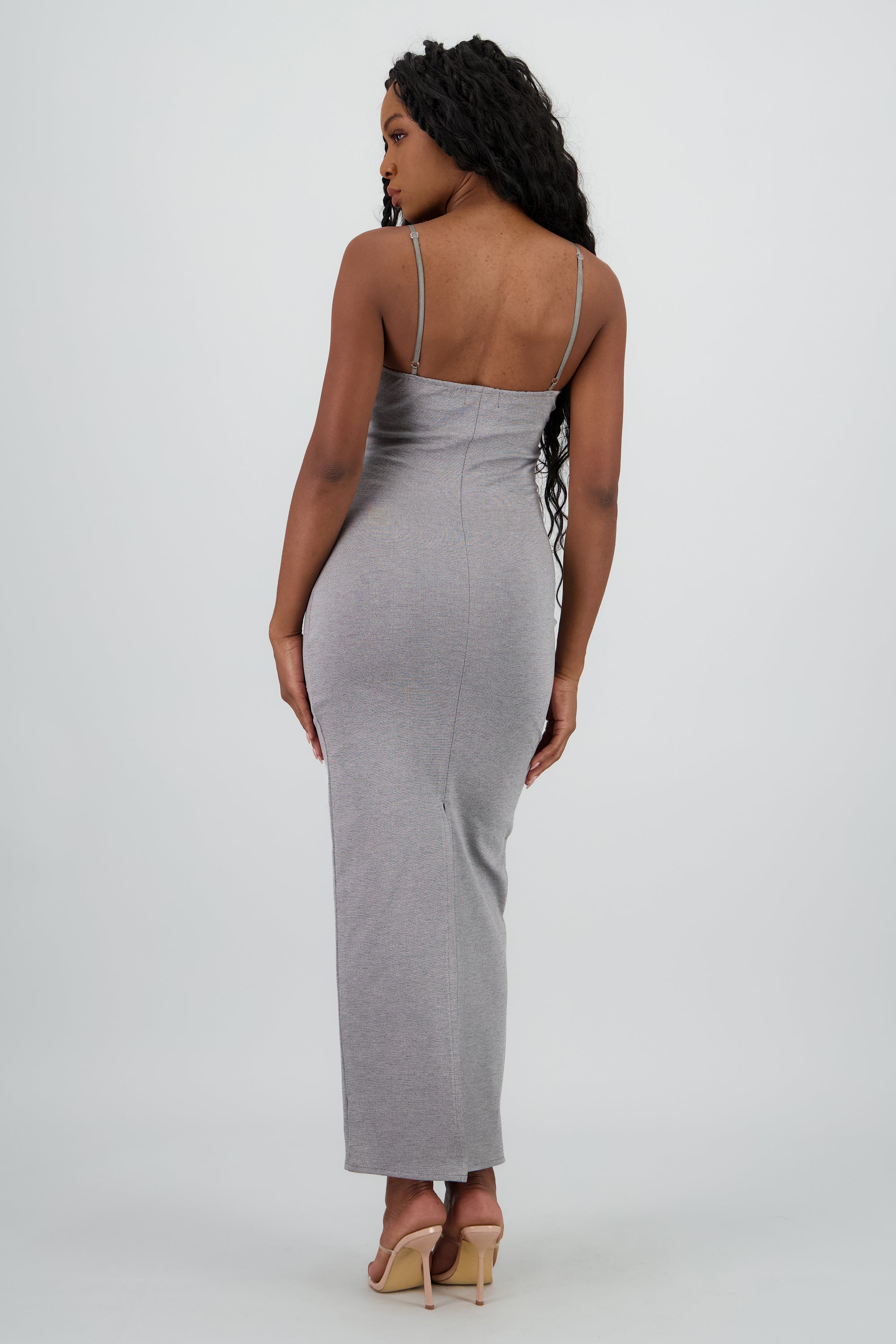Maxi vestido bodycon liso GRIS