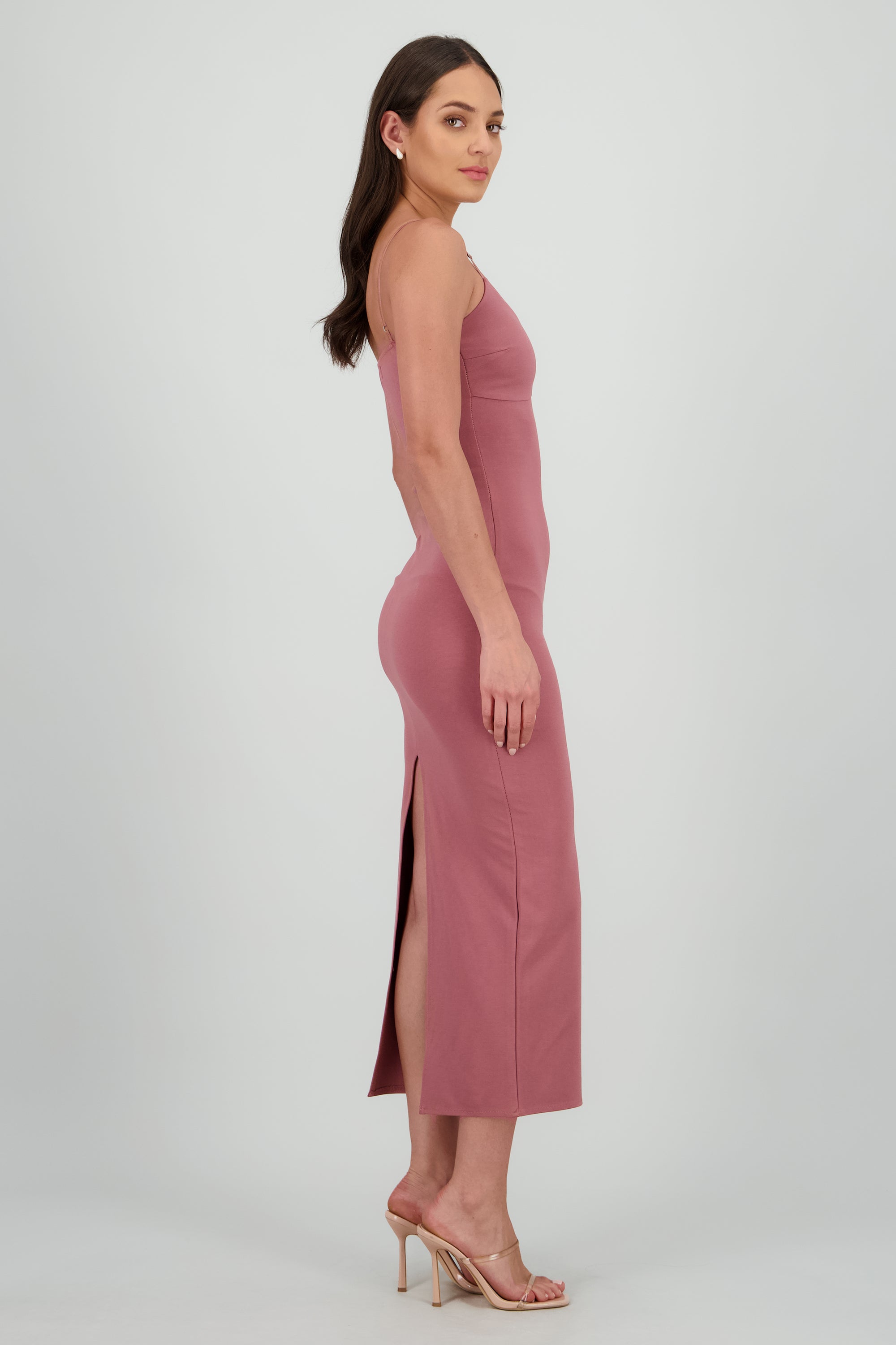 Maxi vestido bodycon liso MALVA