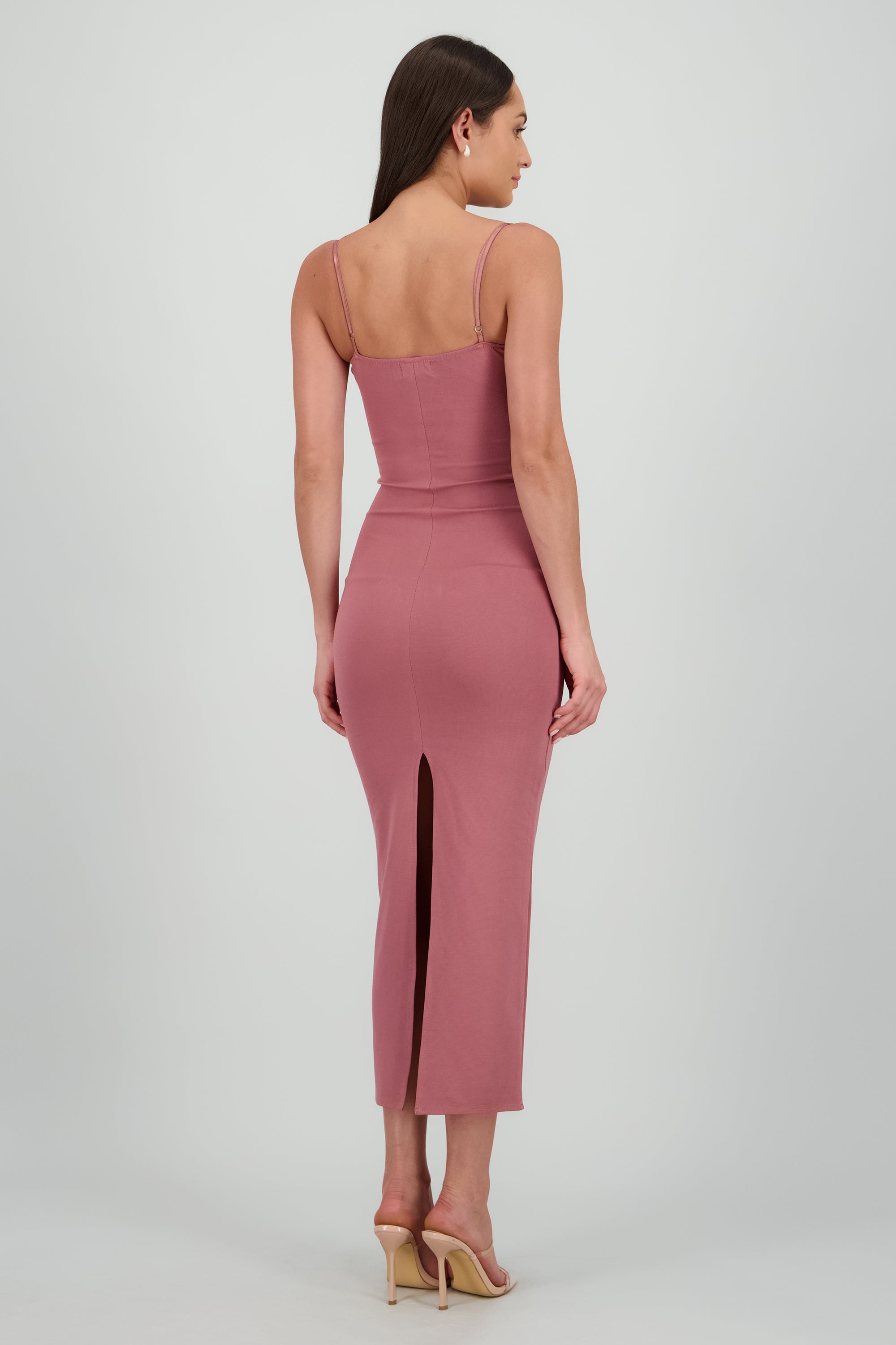 Maxi vestido bodycon liso MALVA